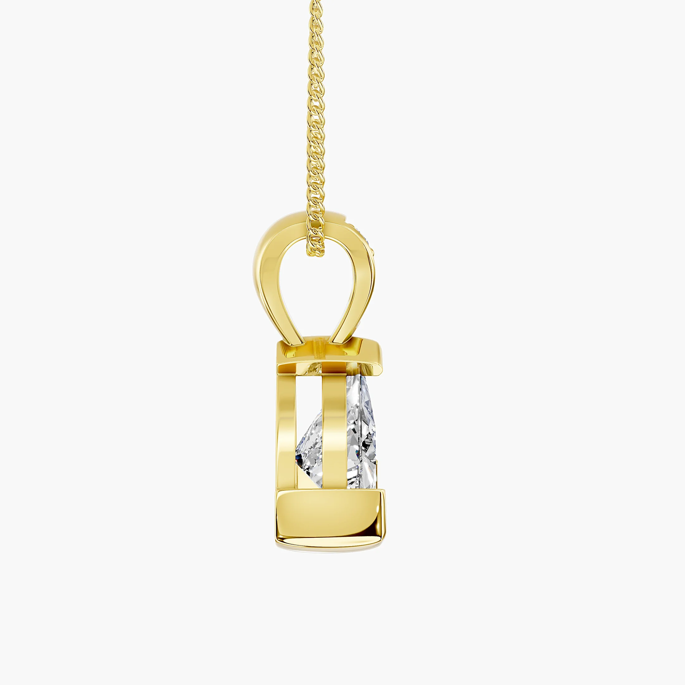 Trillion Diamond Solitaire Pendant