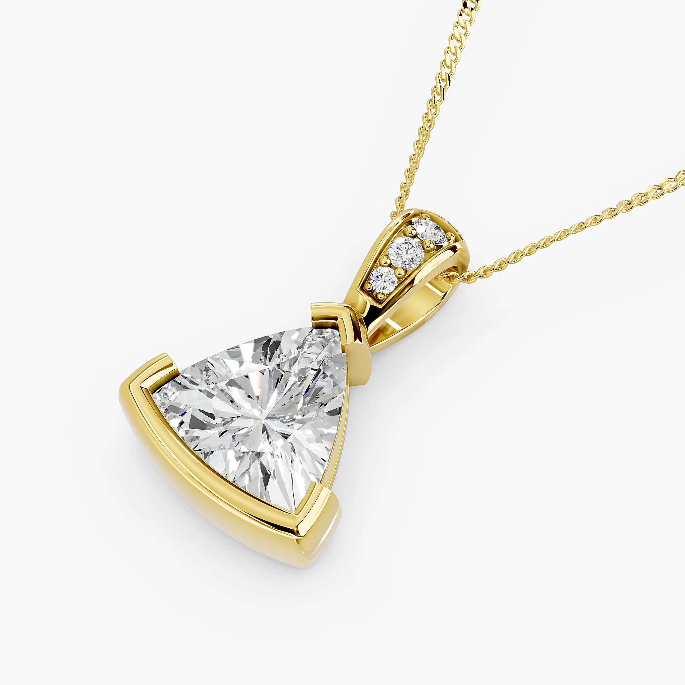 Trillion Diamond Solitaire Pendant
