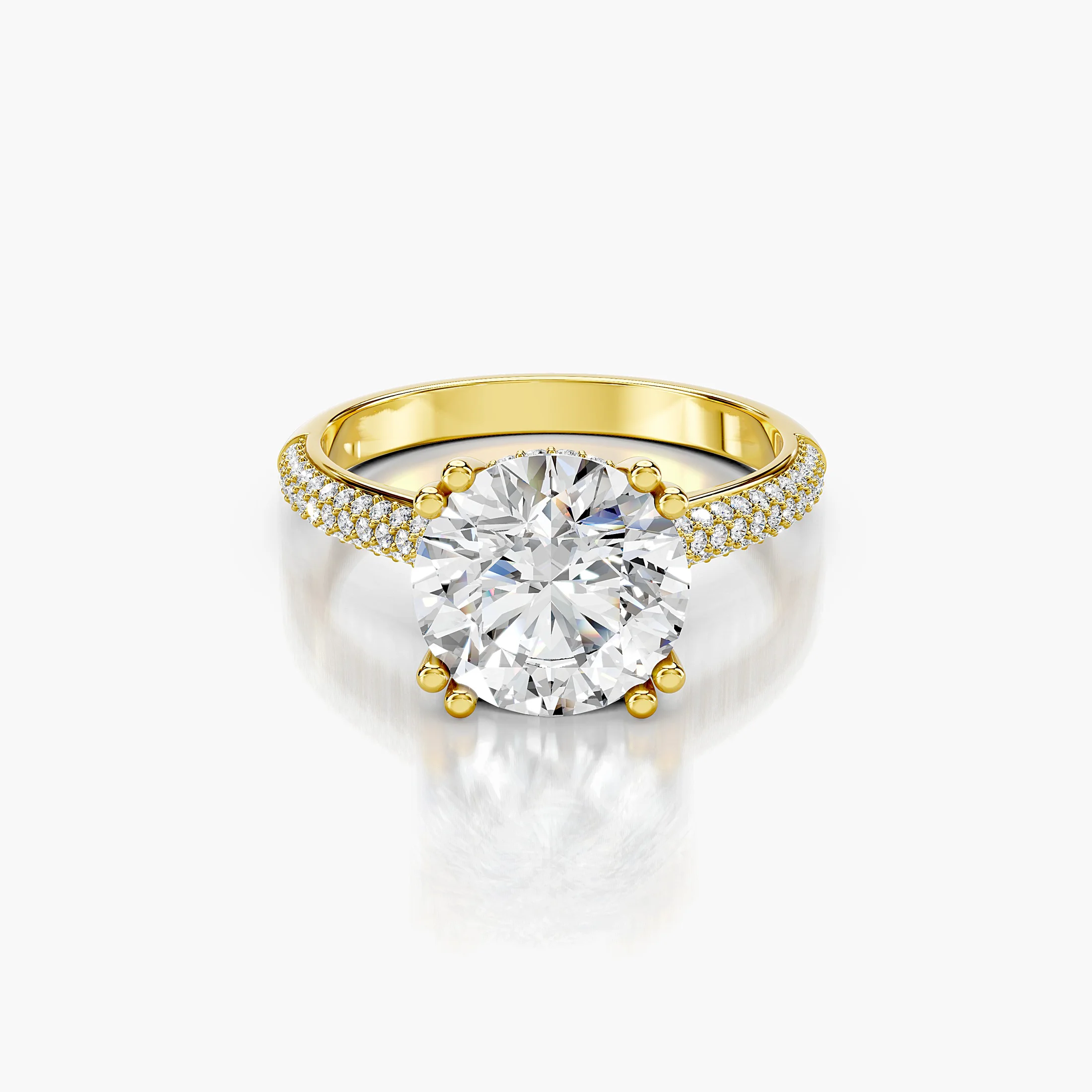 Lumielle Round Pavé Diamond Ring