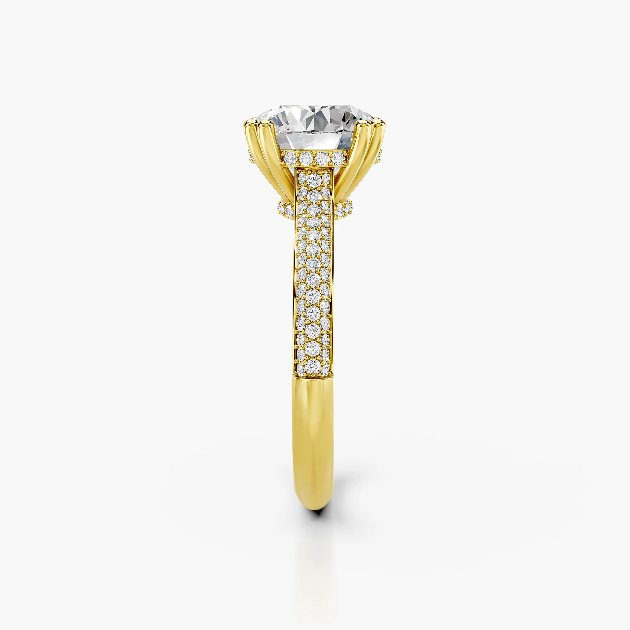 Lumielle Round Pavé Diamond Ring