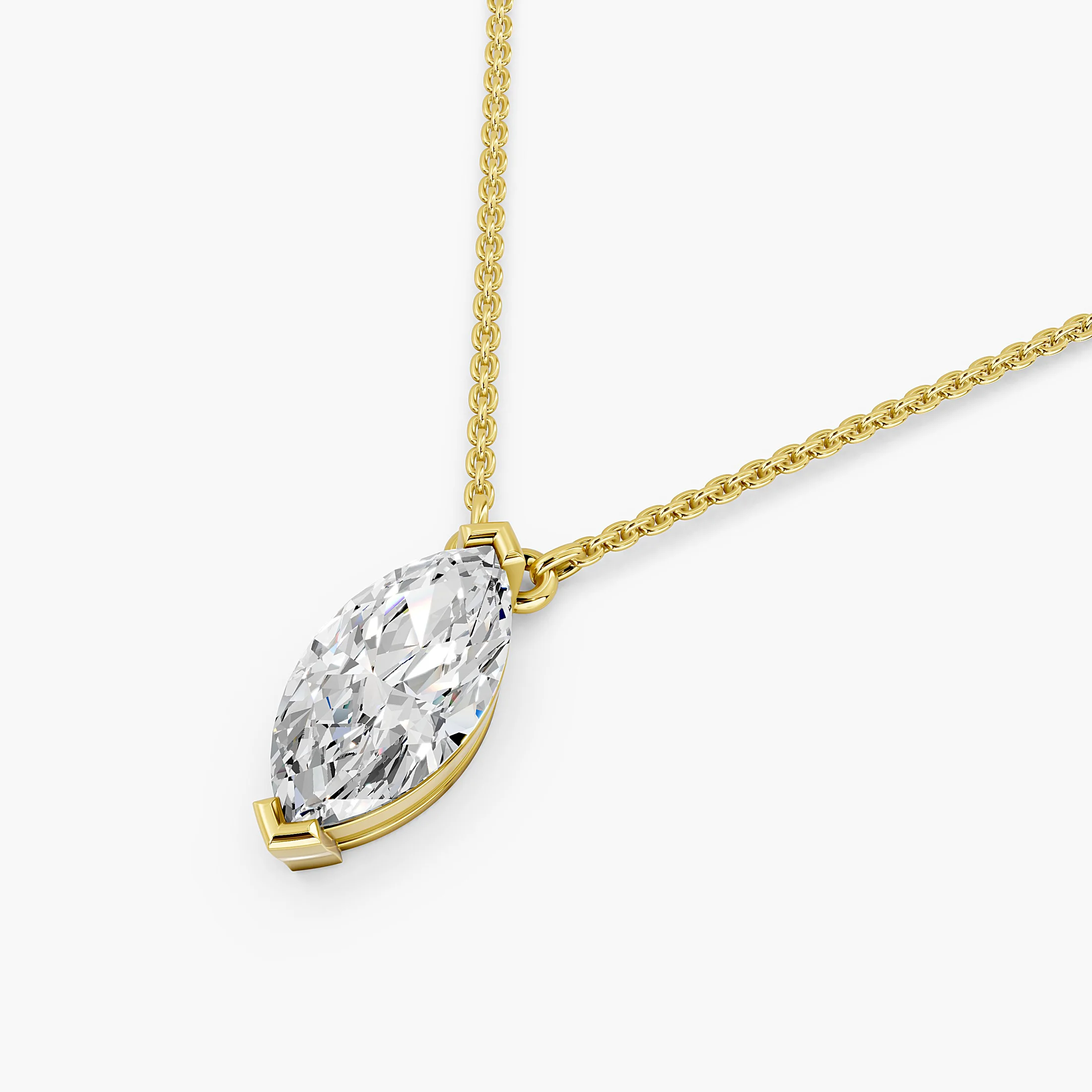 Marquise Diamond Solitaire Pendant
