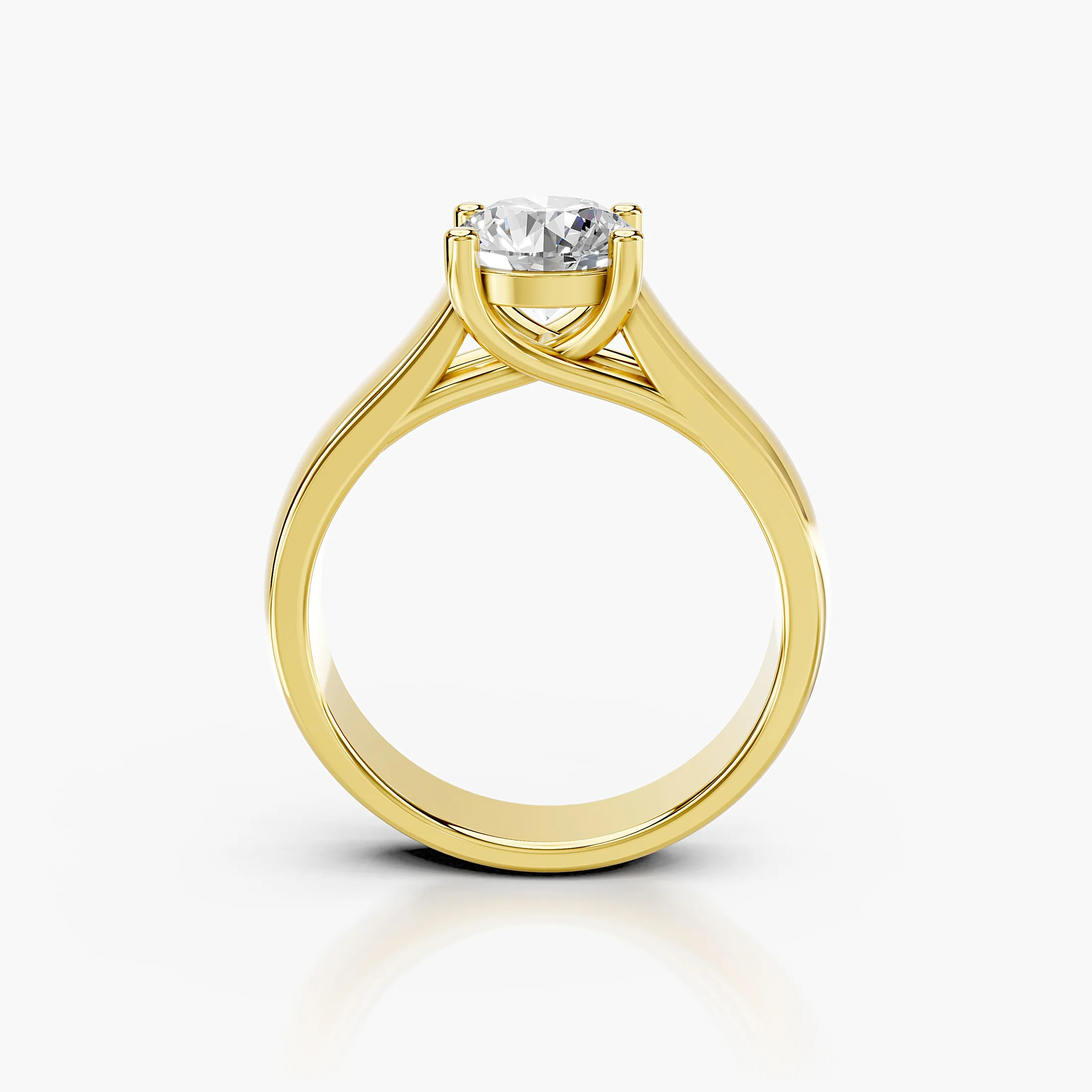 Elyra Twist Solitaire Diamond Ring