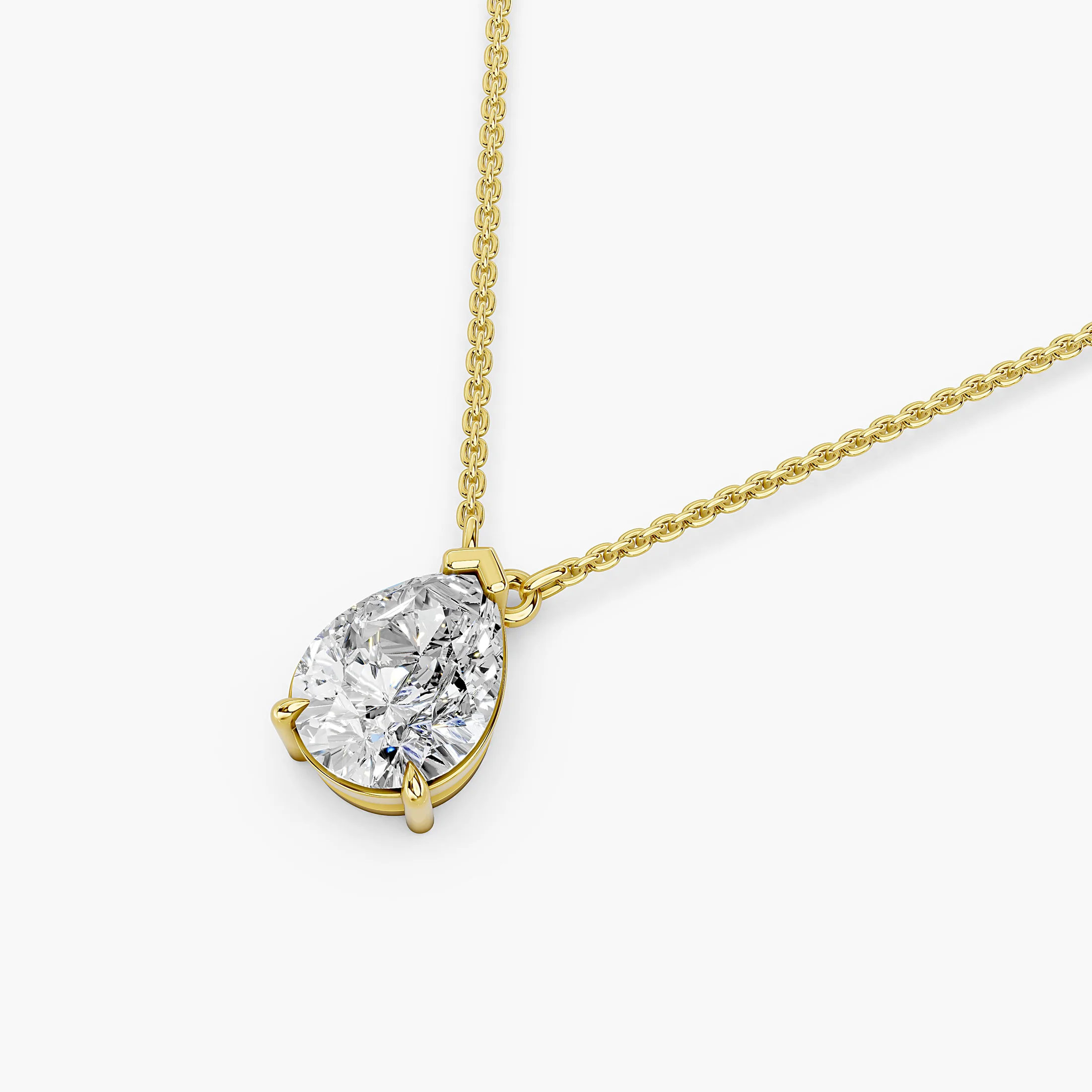 Pear Crest Diamond Pendant