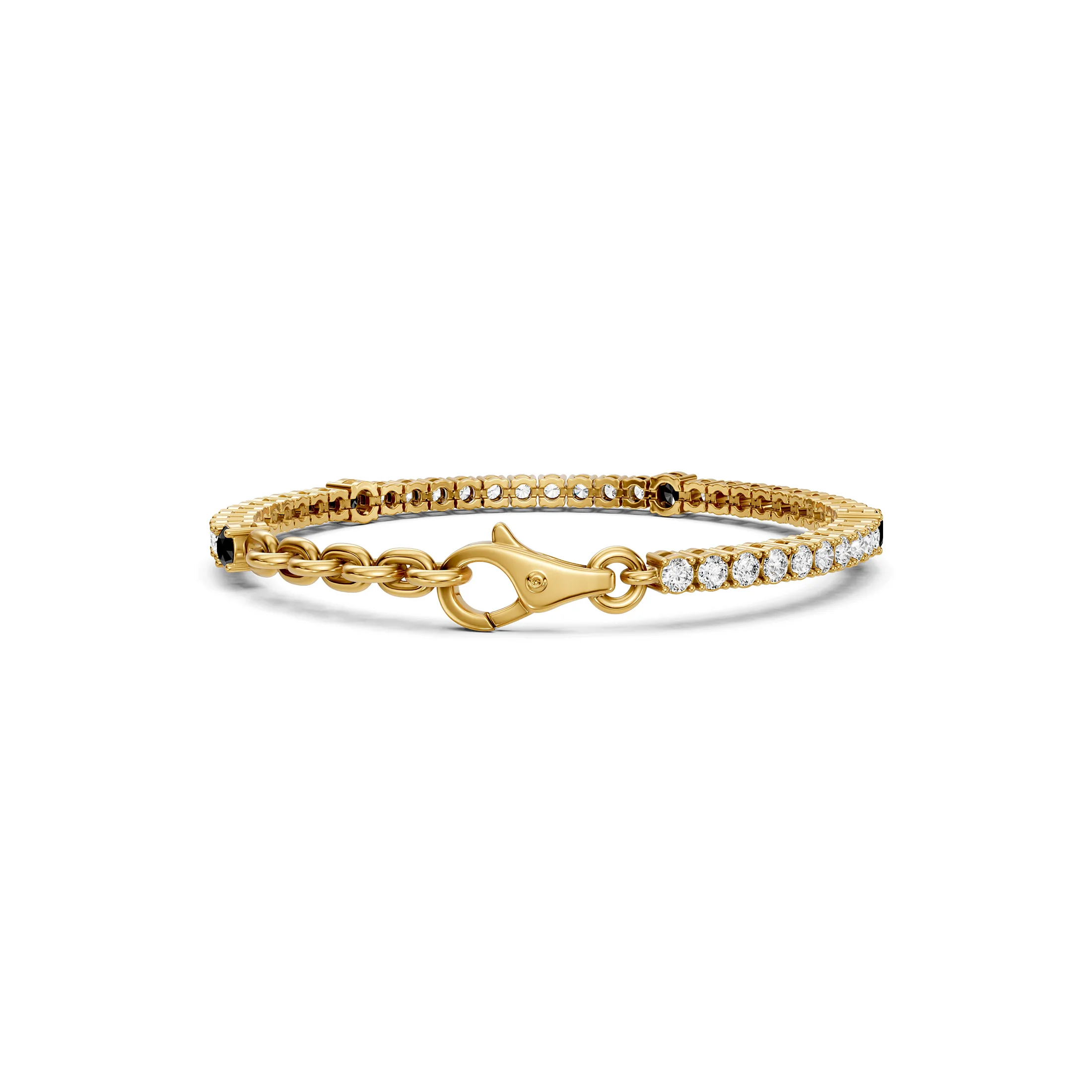 Noir Accent Diamond Tennis Bracelet