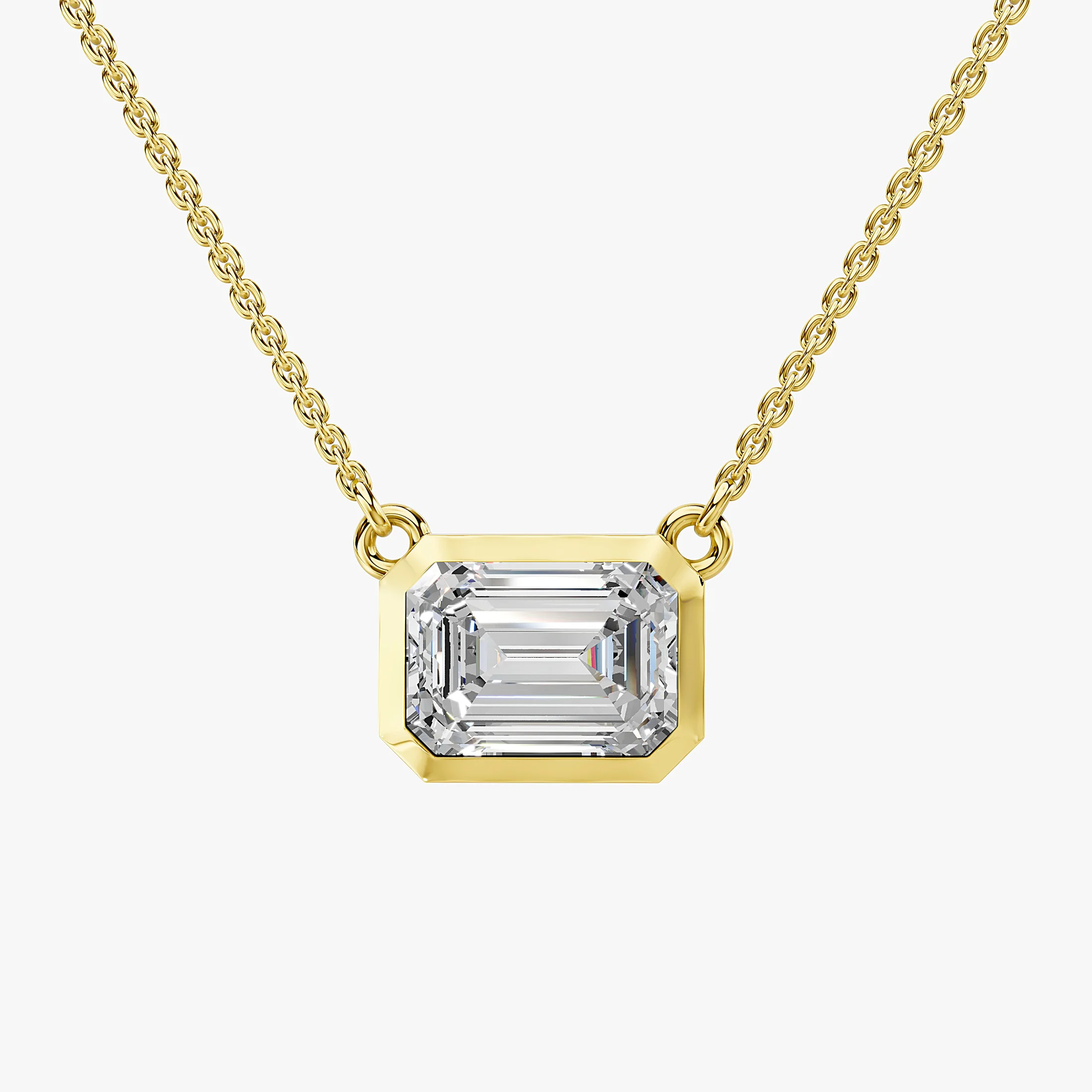 Emerald Horizon Diamond Pendant