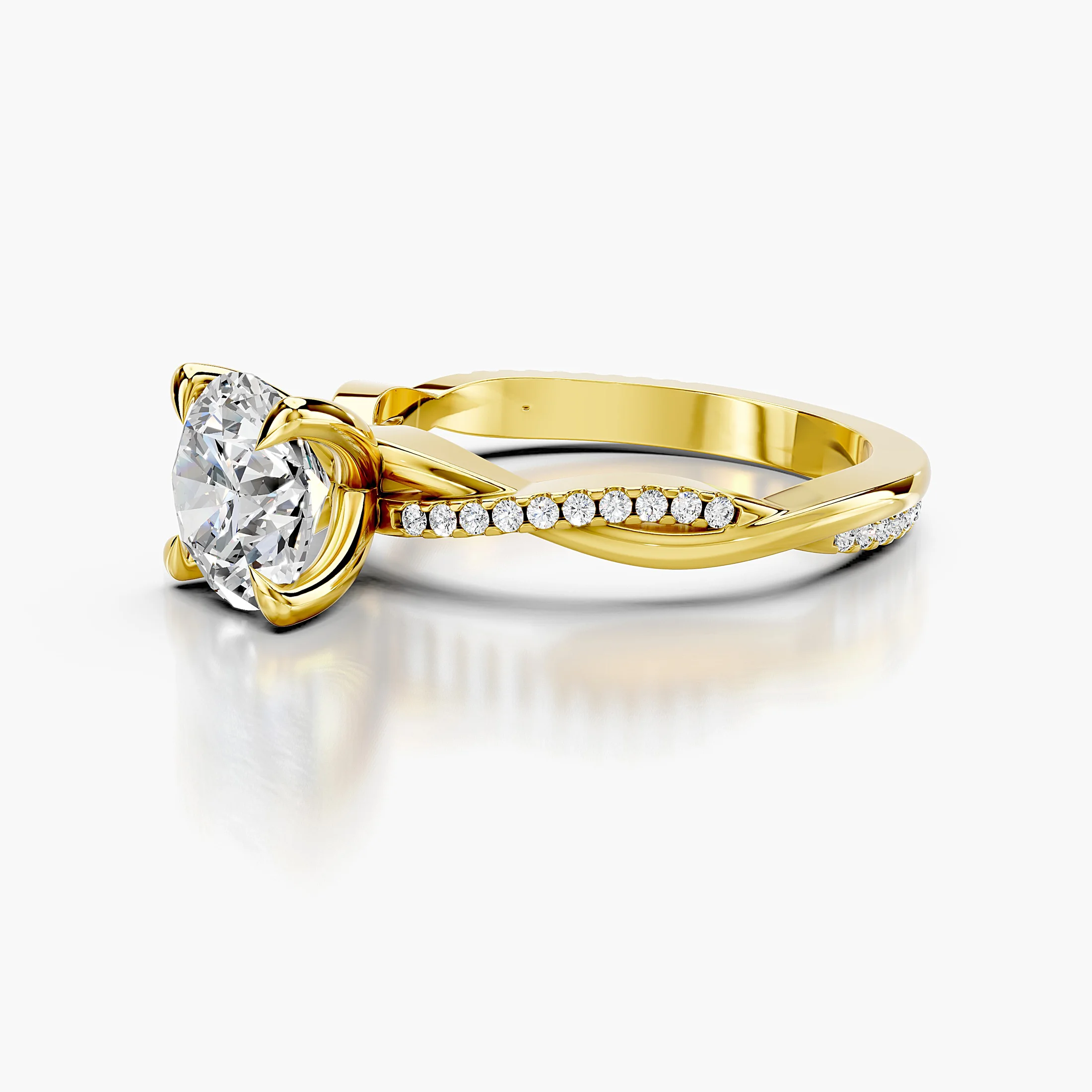 Virelle Round Twist Diamond Ring