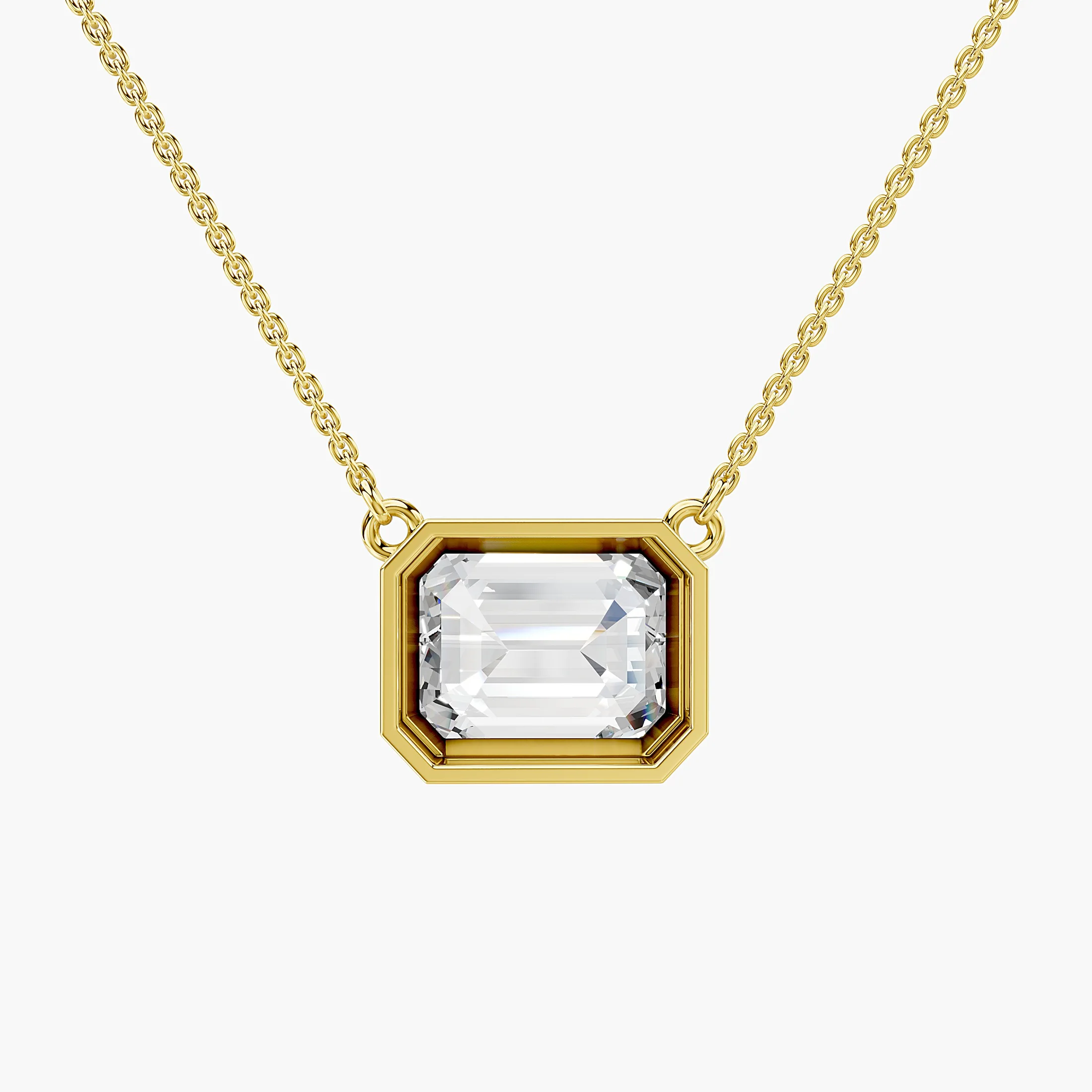 Emerald Horizon Diamond Pendant