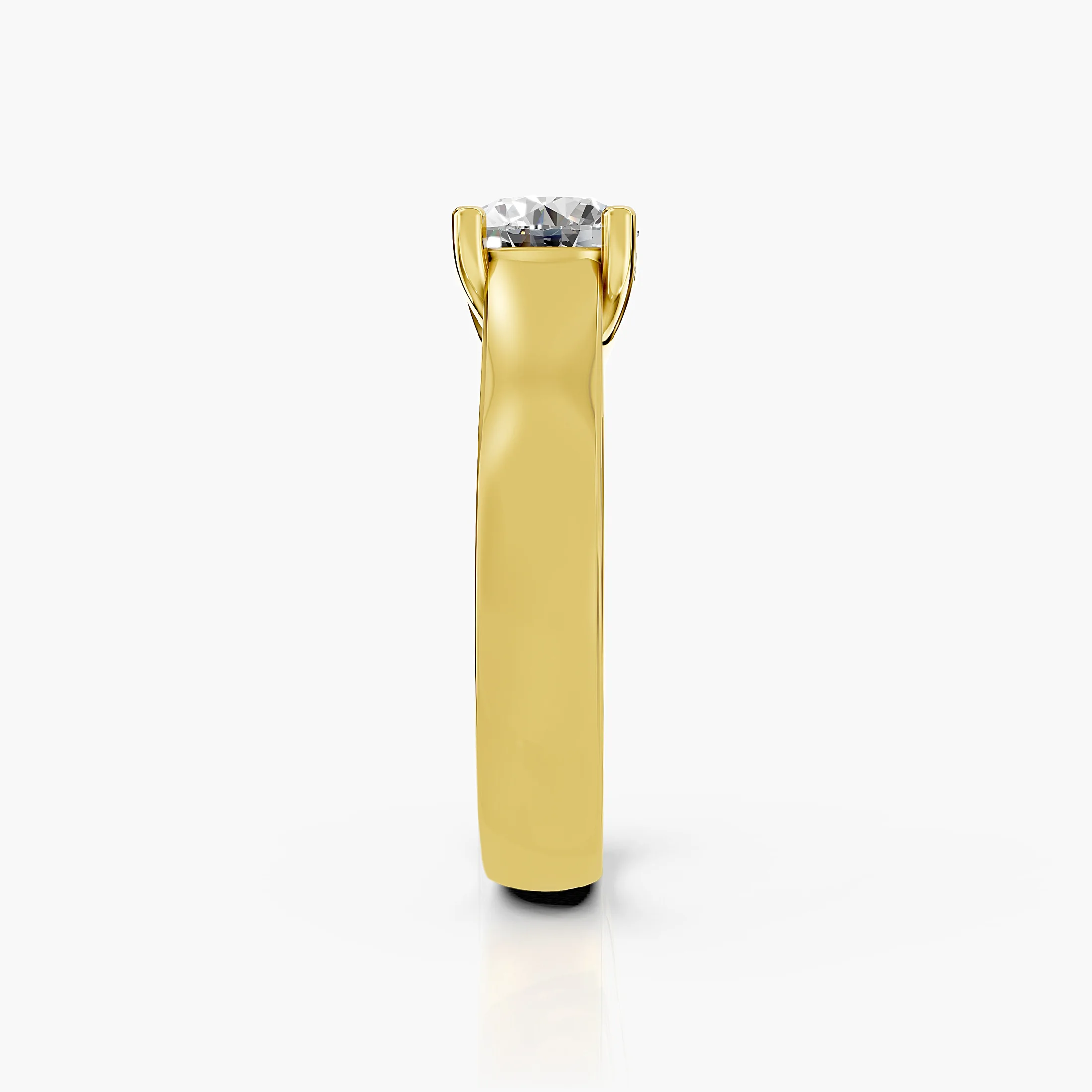 Elyra Twist Solitaire Diamond Ring