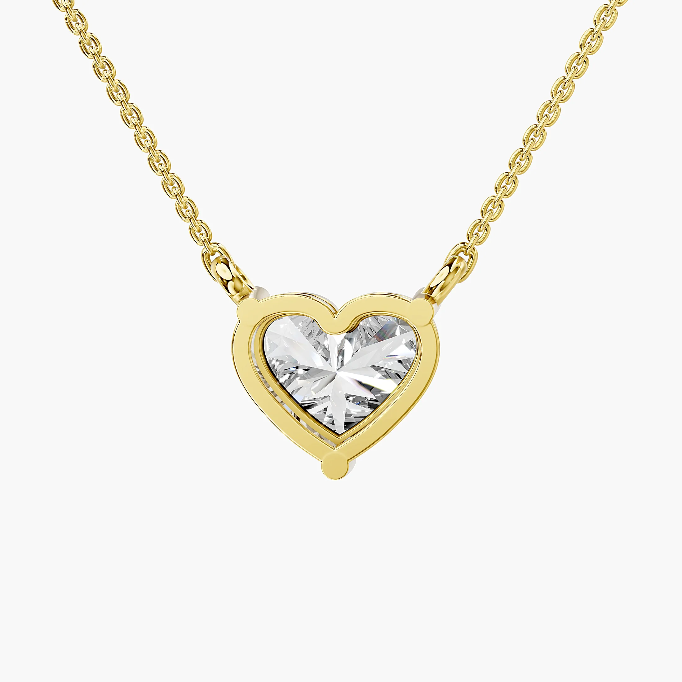 Amora Heart-Cut Solitaire Pendant Necklace