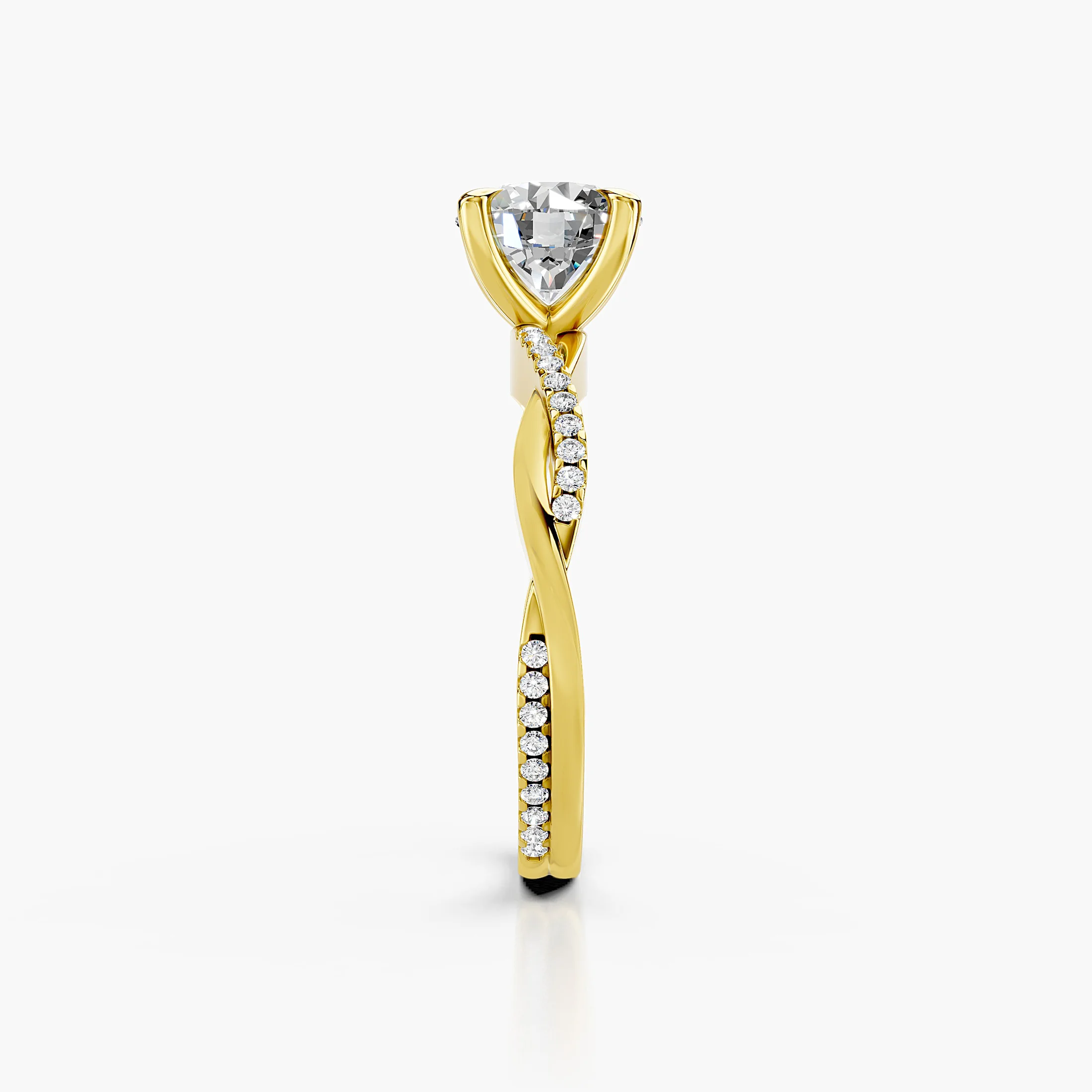 Virelle Round Twist Diamond Ring