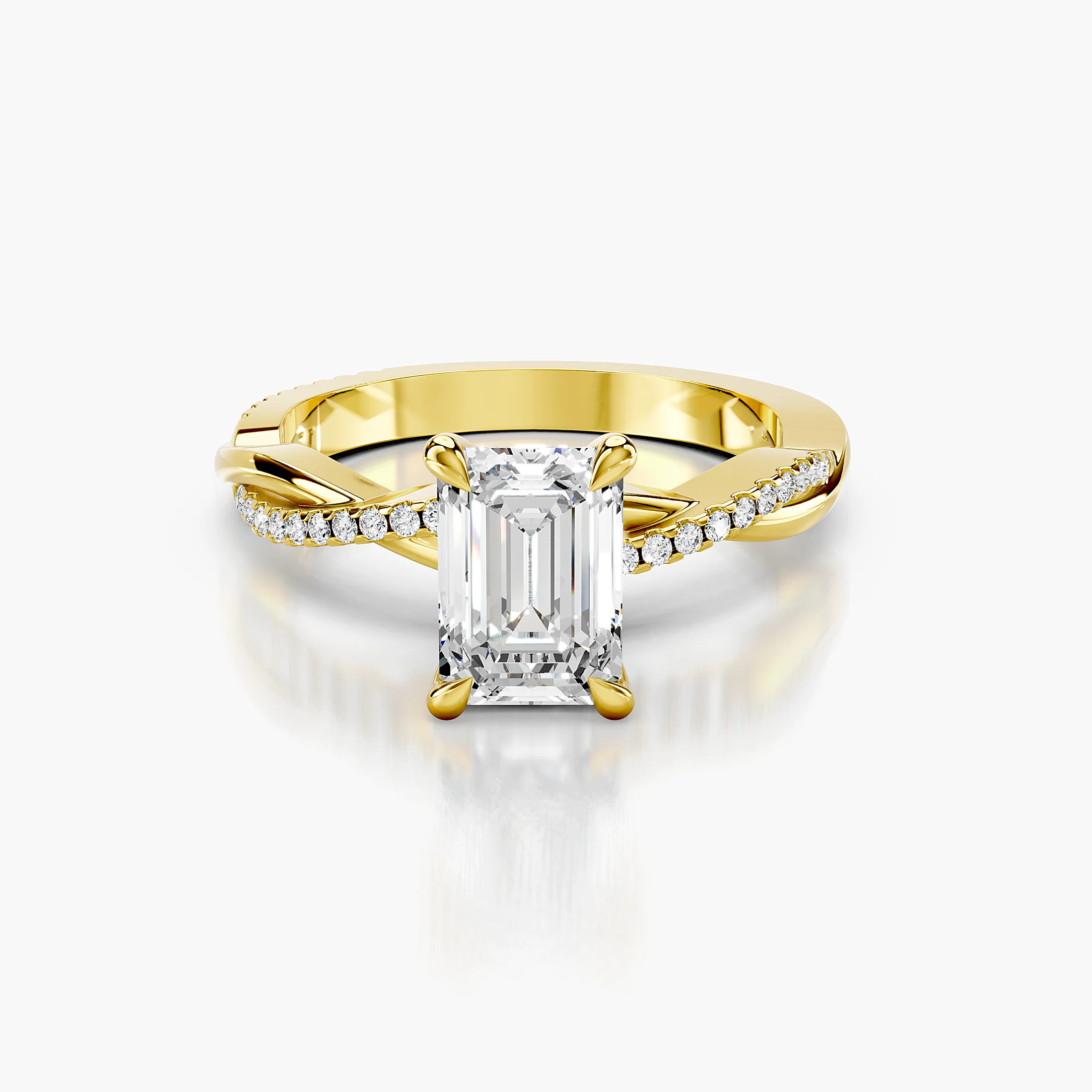 Elaris Emerald Twist Diamond Ring