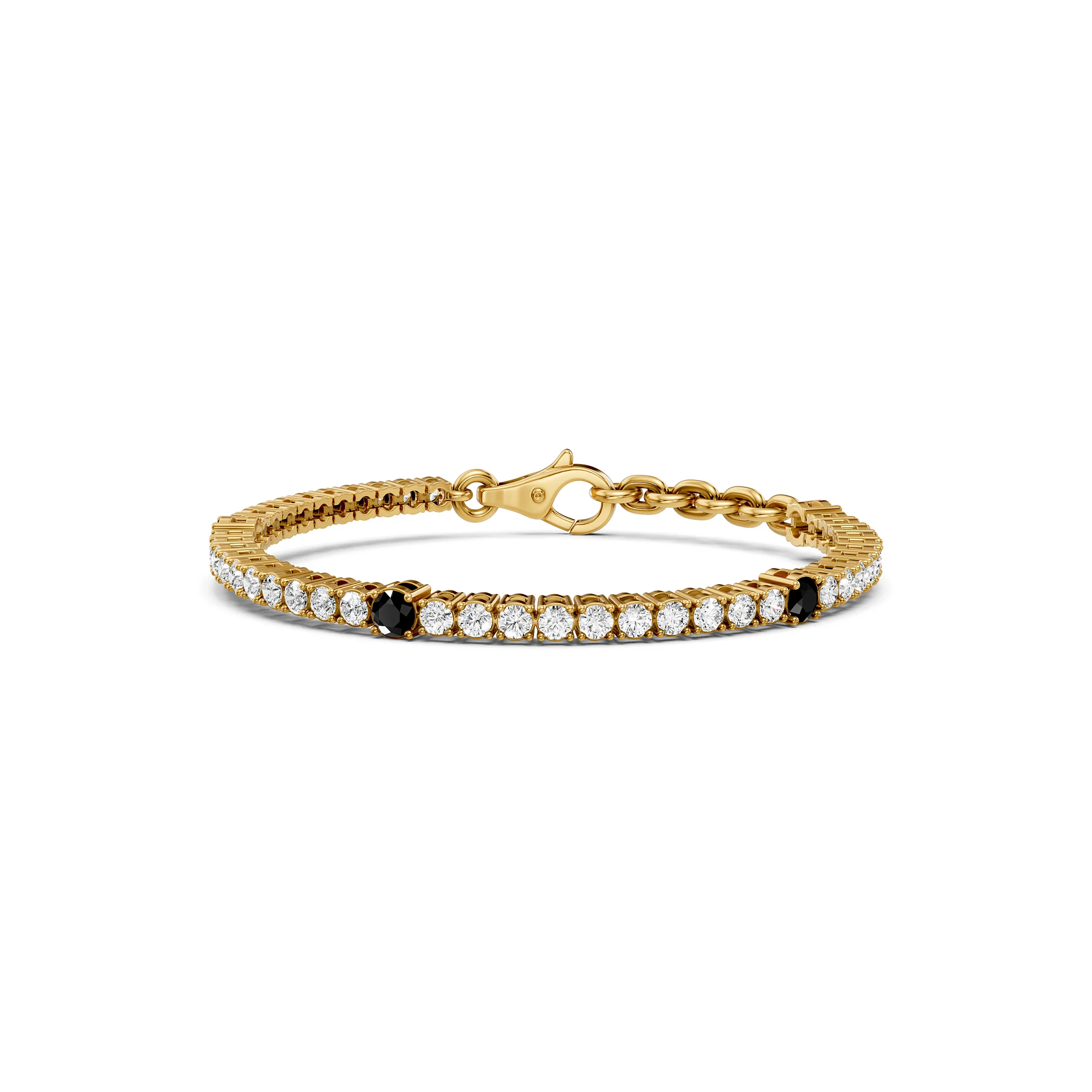 Noir Accent Diamond Tennis Bracelet