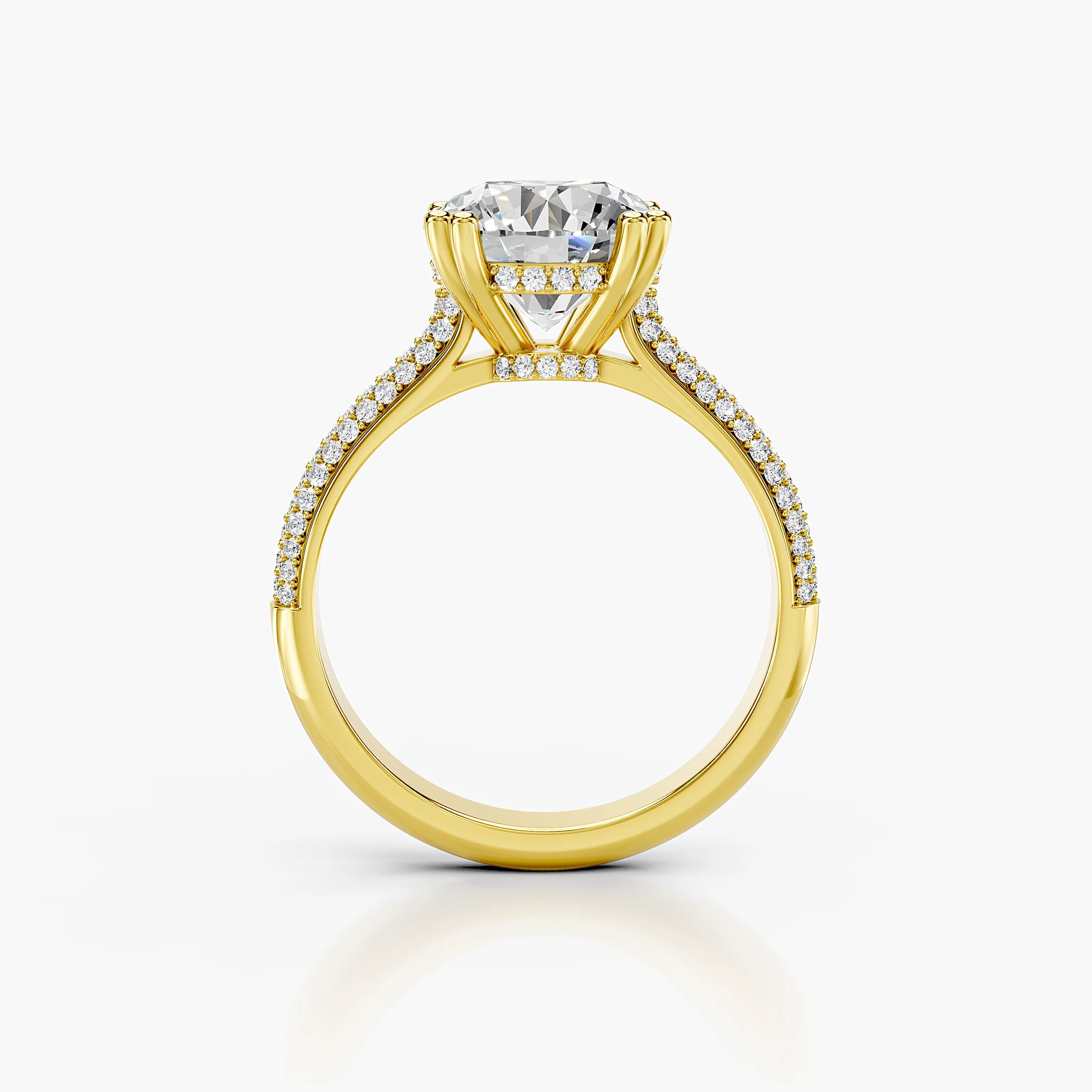 Lumielle Round Pavé Diamond Ring