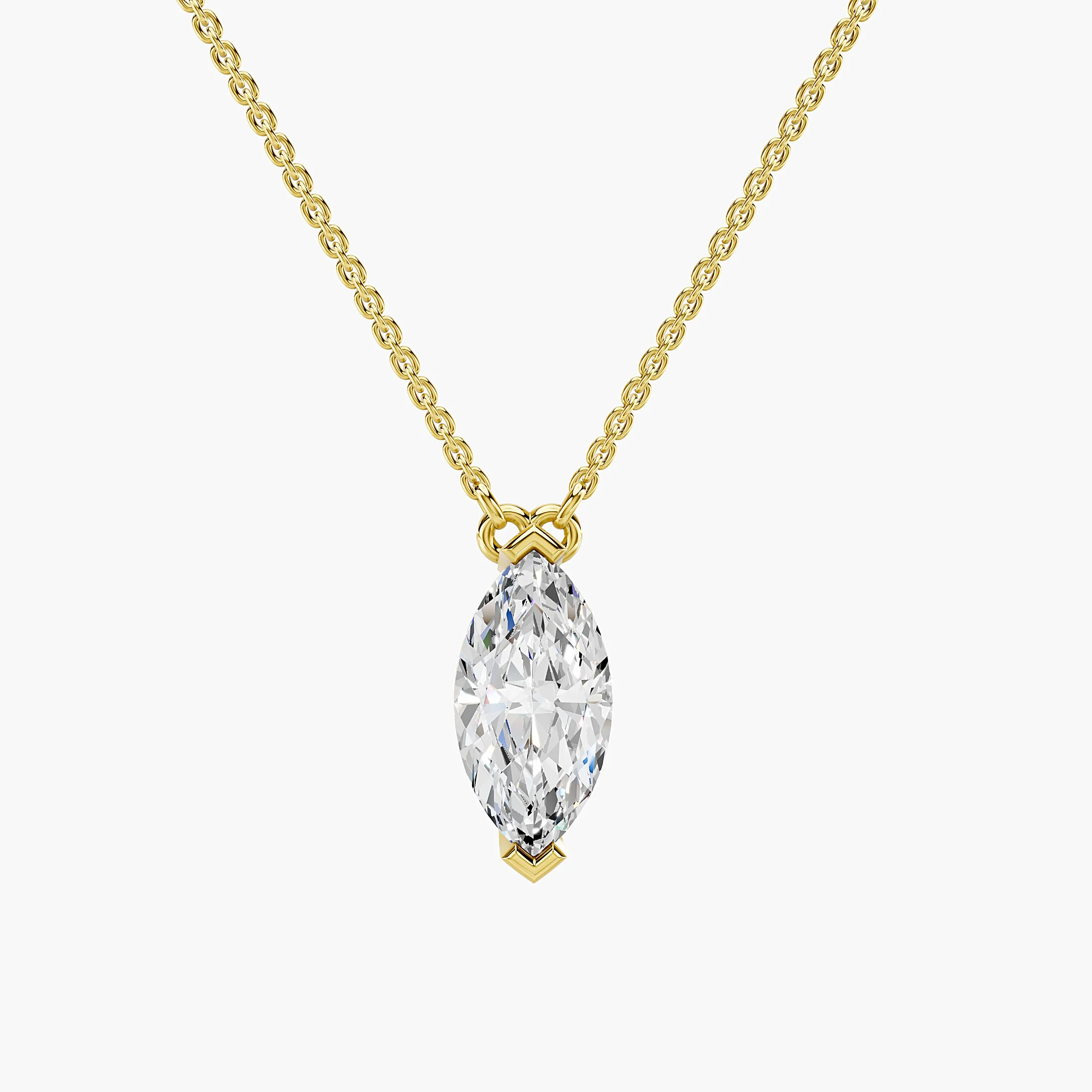 Marquise Diamond Solitaire Pendant