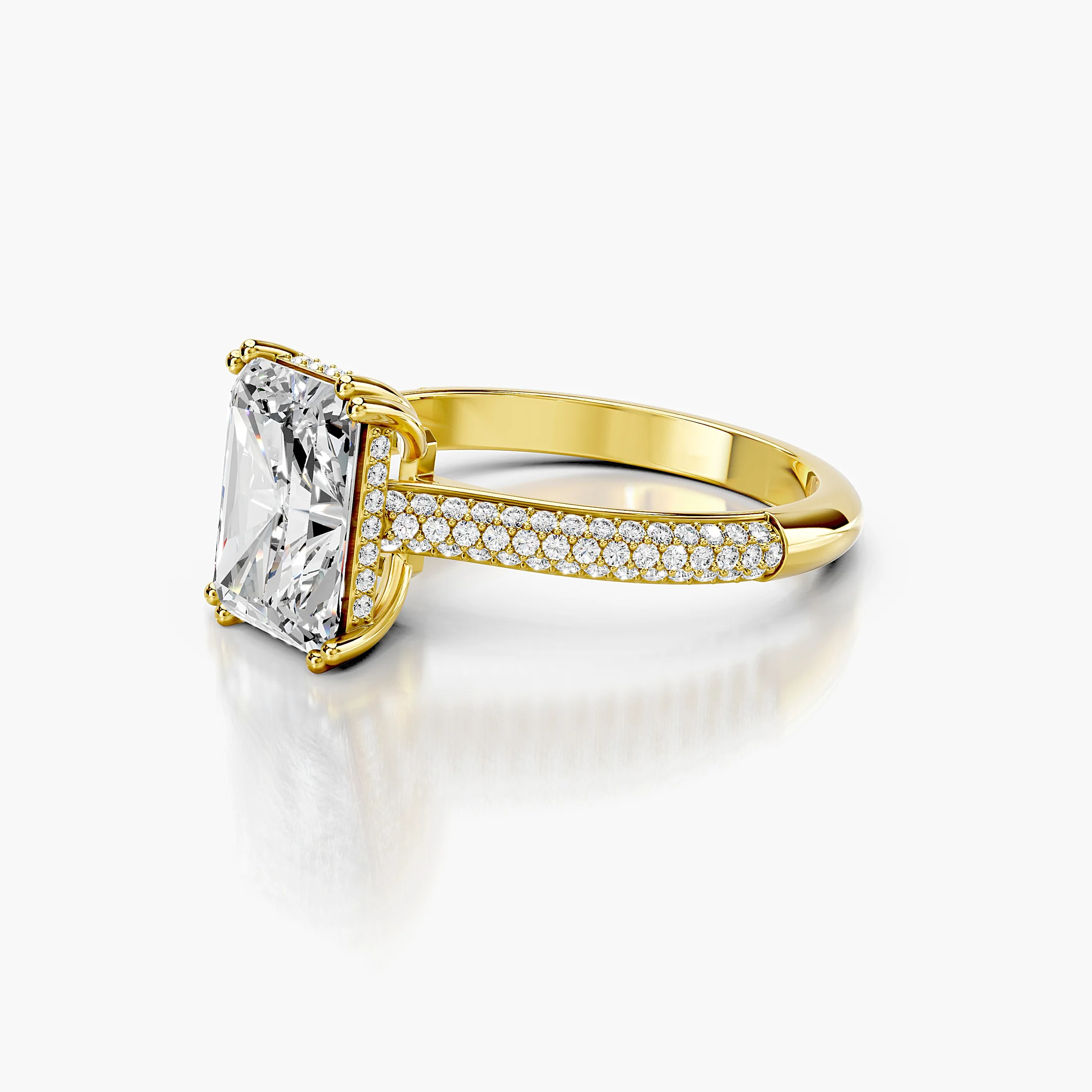 Seraphine Radiant Pavé Diamond Ring