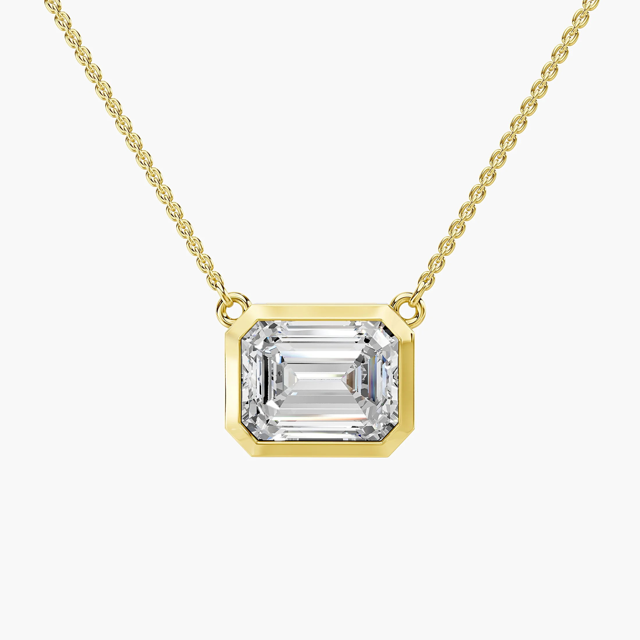 Emerald Horizon Diamond Pendant