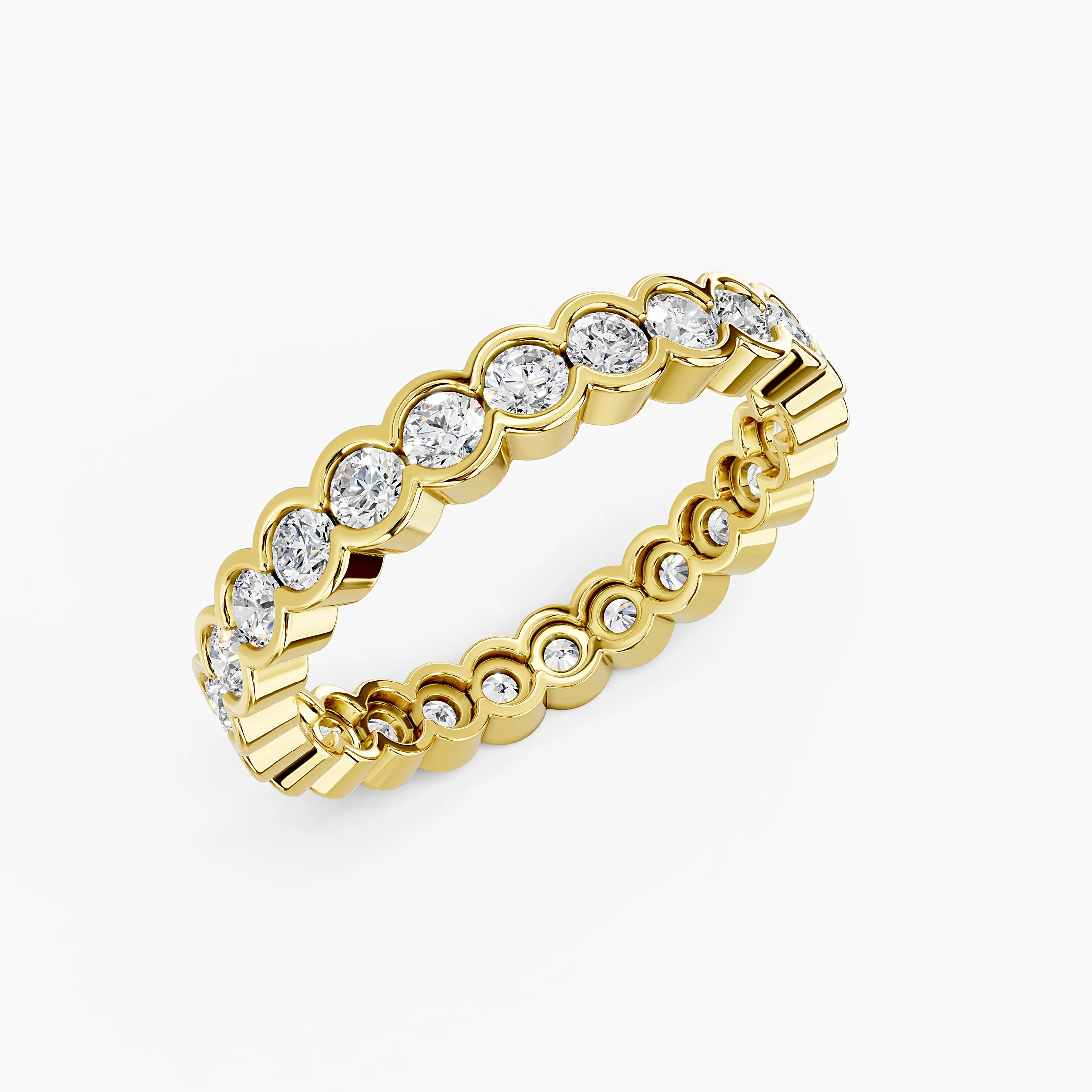 Aurelia Scalloped Diamond Eternity Ring