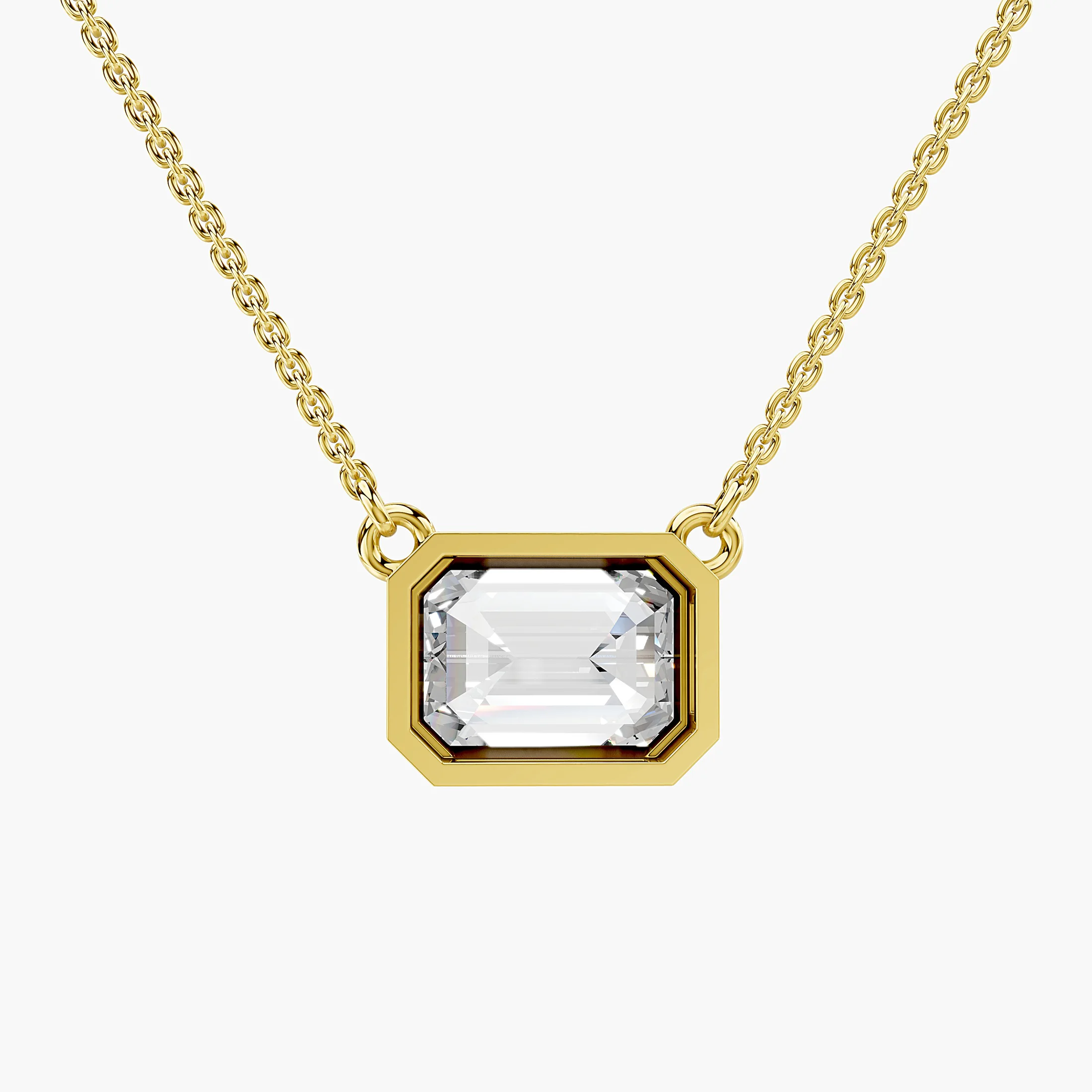 Emerald Horizon Diamond Pendant