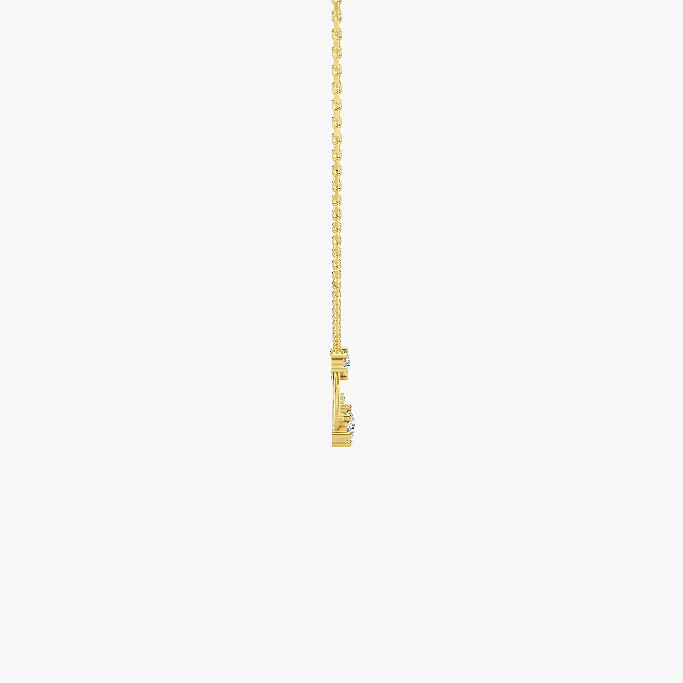Graduated Diamond Open-Circle Necklace