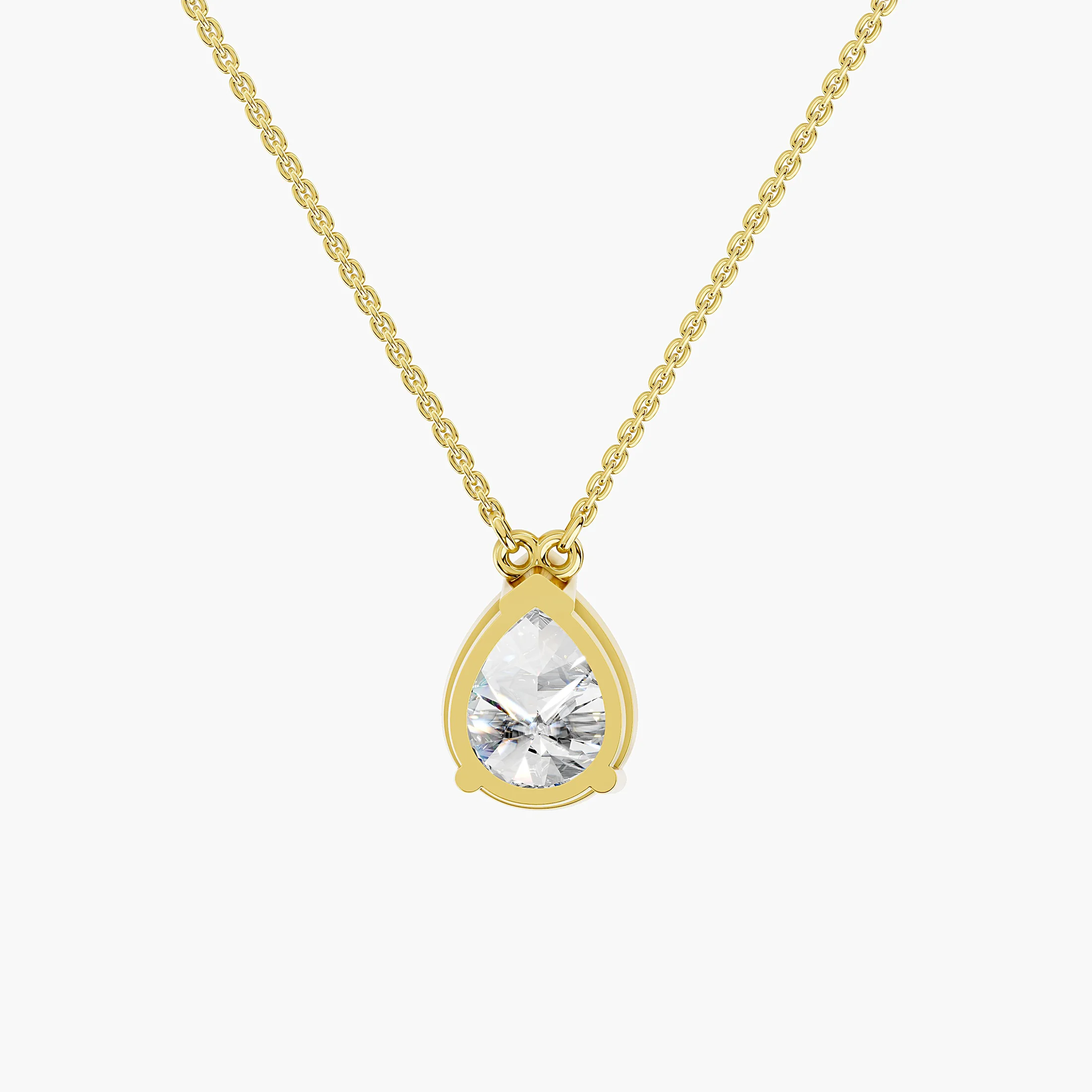 Pear Meridian Diamond Pendant