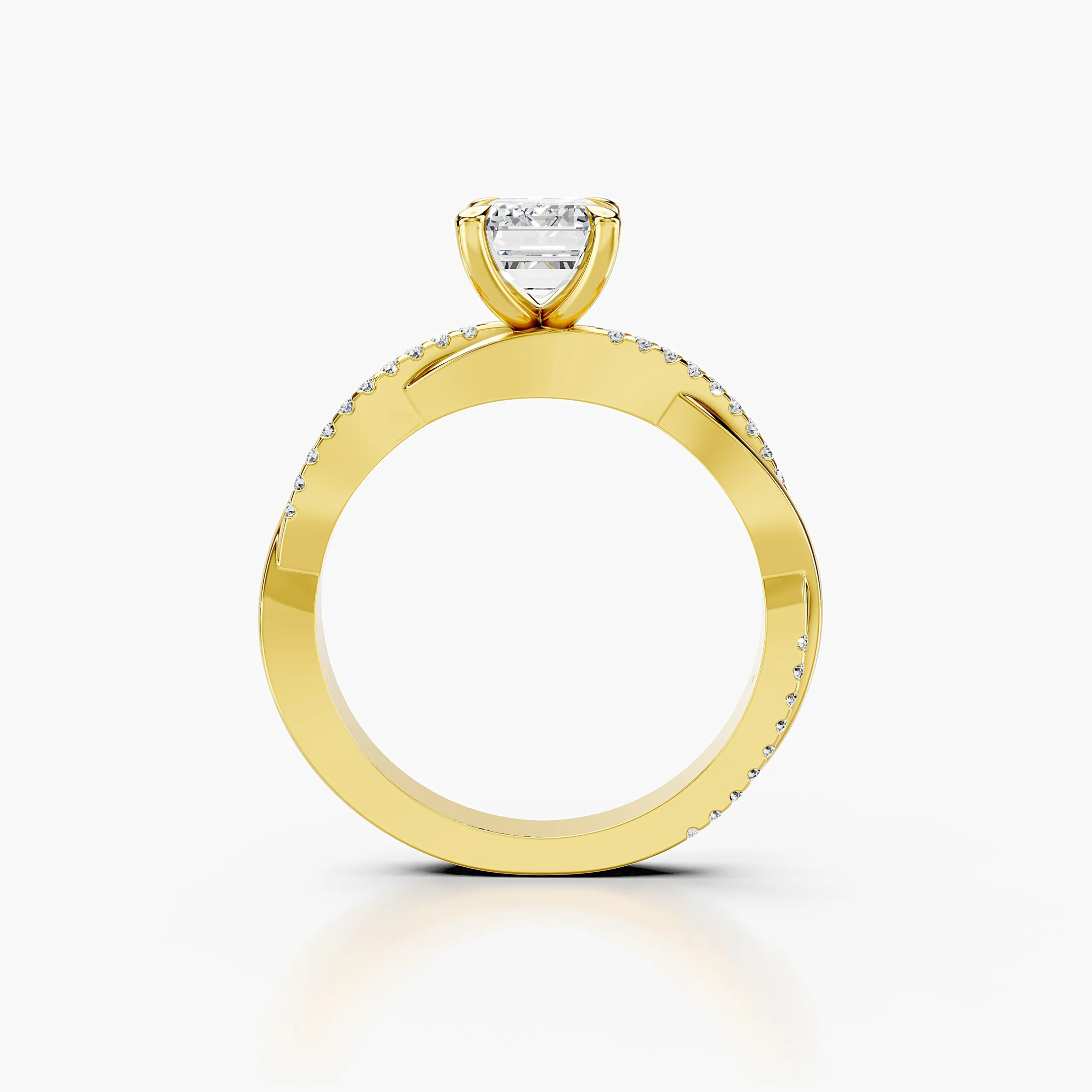 Elaris Emerald Twist Diamond Ring