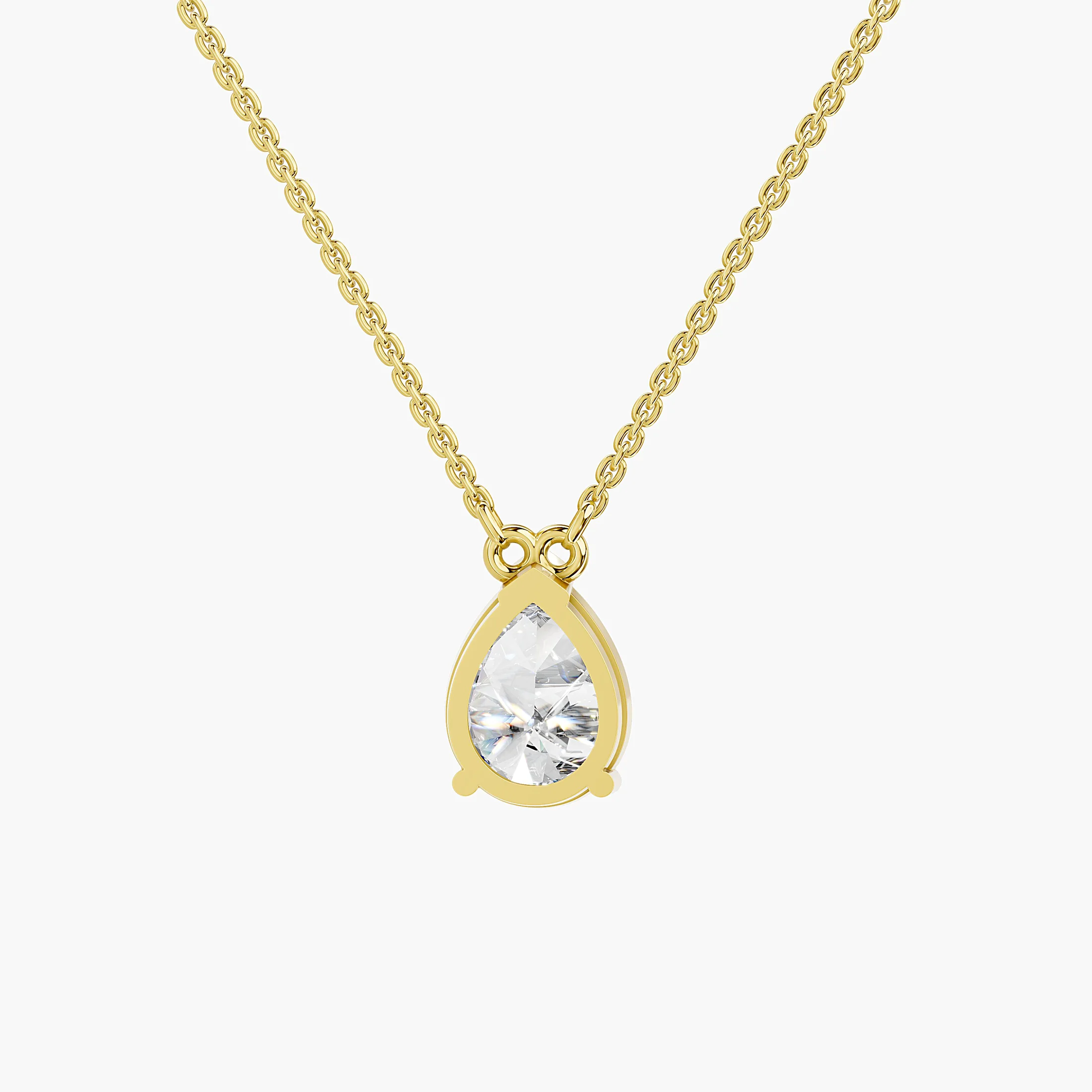 Pear Crest Diamond Pendant