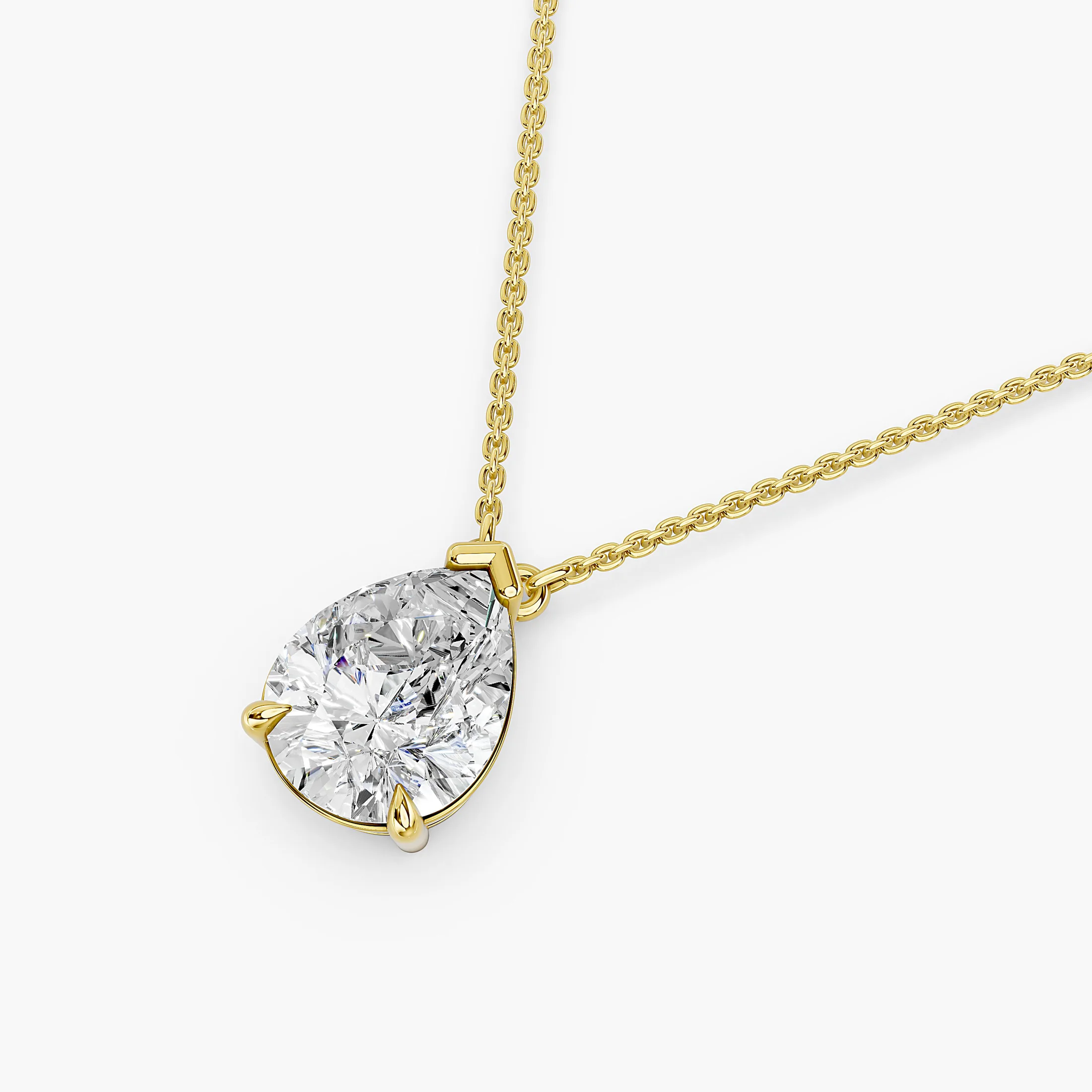 Pear Meridian Diamond Pendant