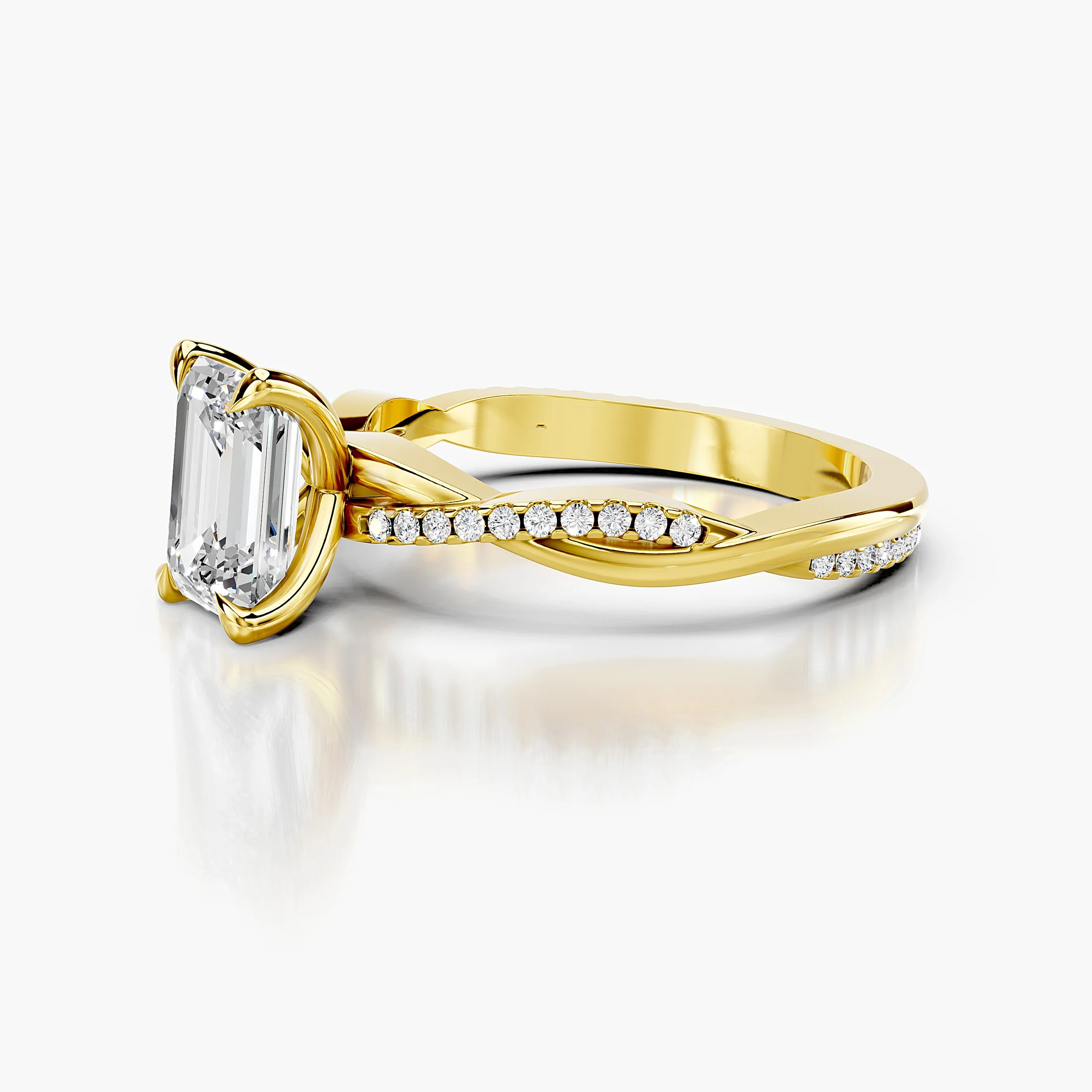 Elaris Emerald Twist Diamond Ring
