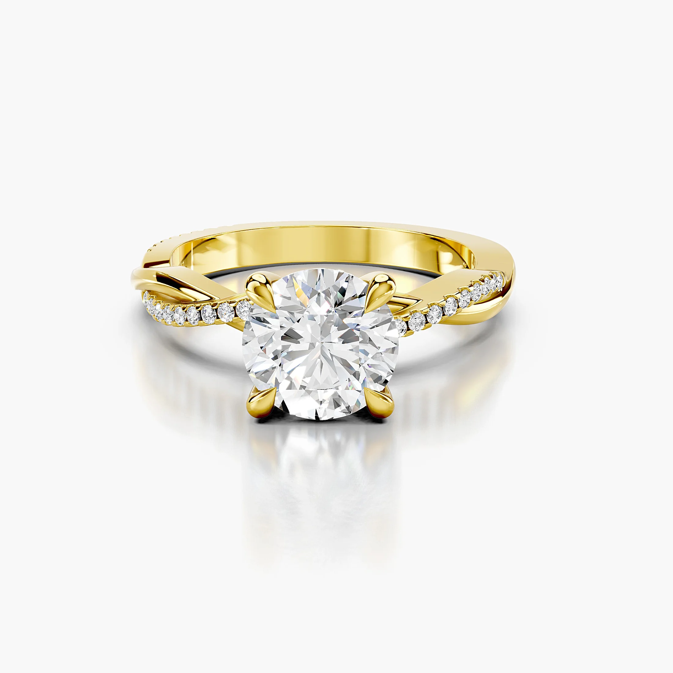 Virelle Round Twist Diamond Ring