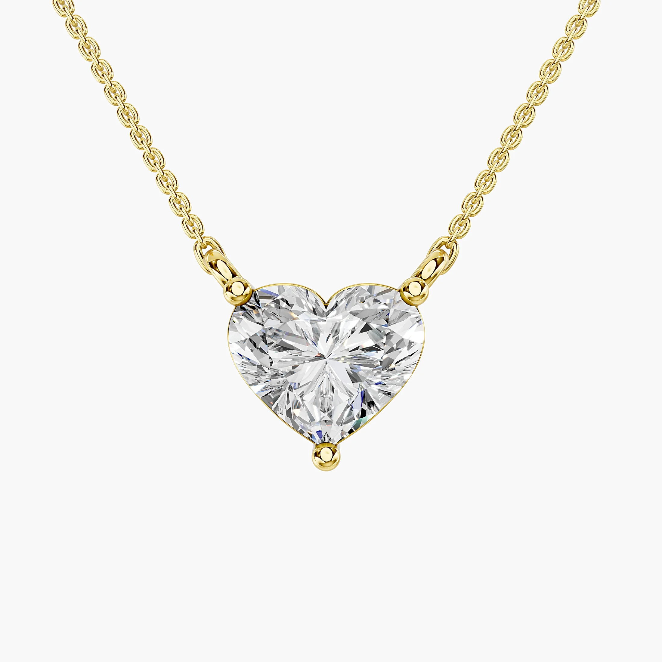 Amora Heart-Cut Solitaire Pendant Necklace