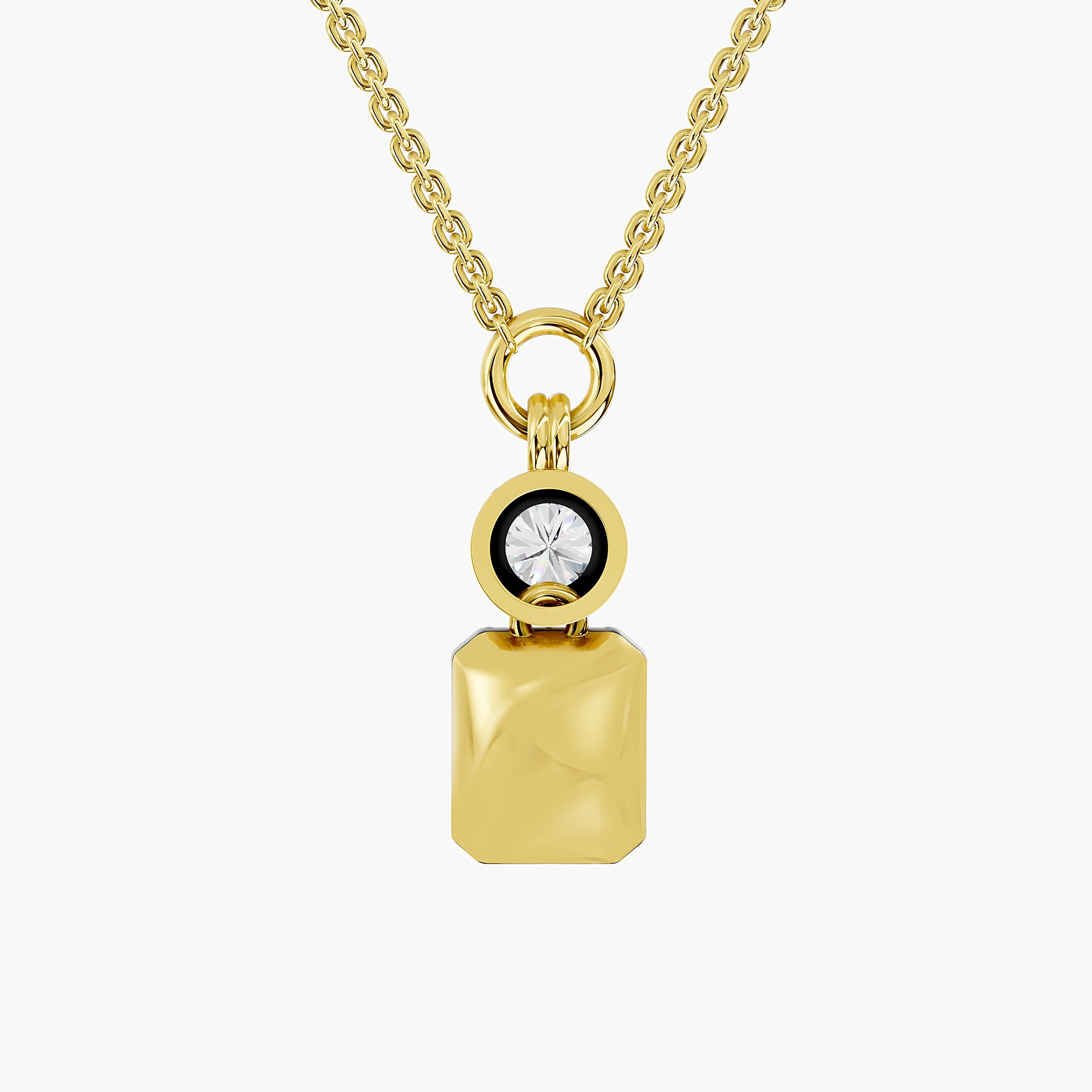 Round and Radiant Two-Stone Diamond Pendant