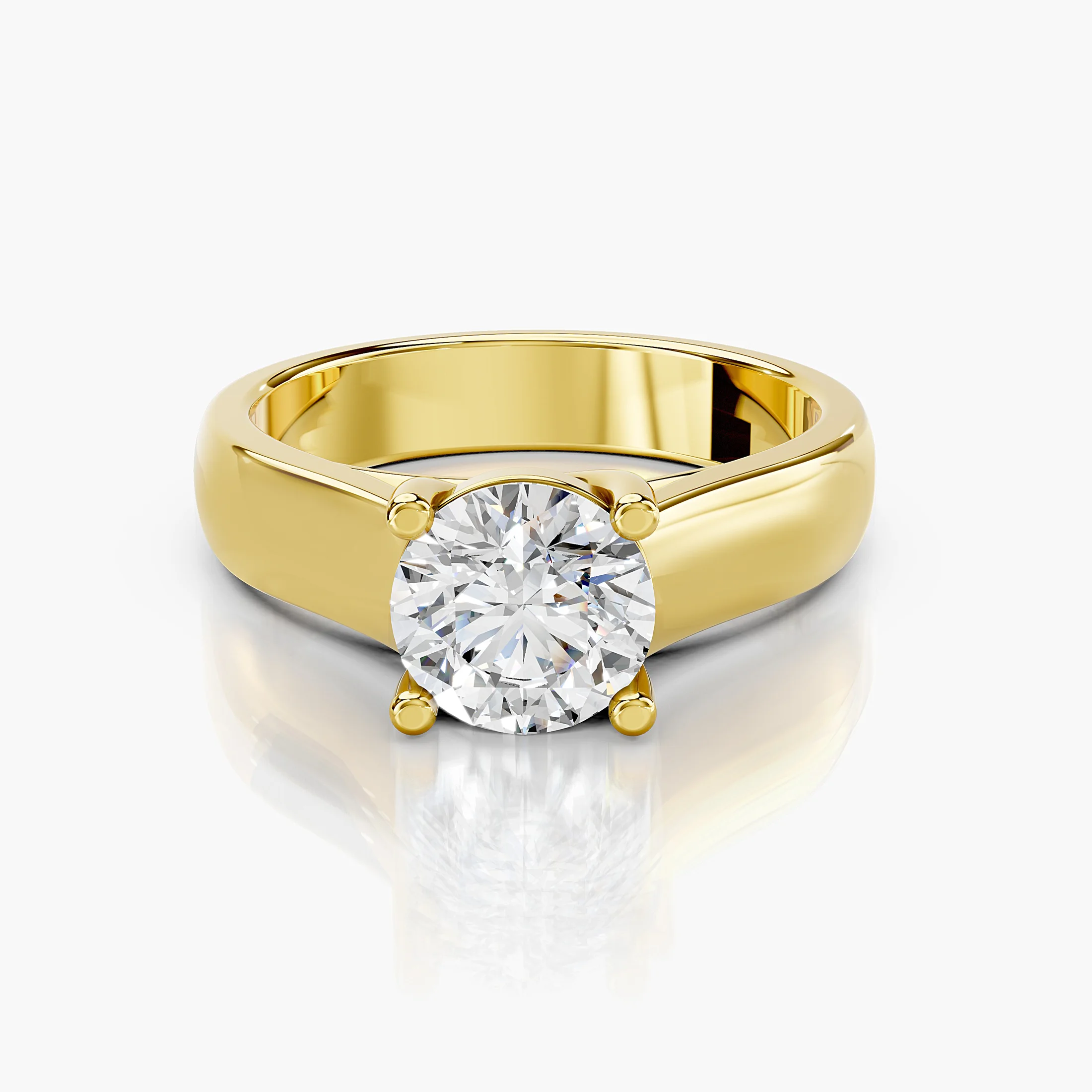 Elyra Twist Solitaire Diamond Ring