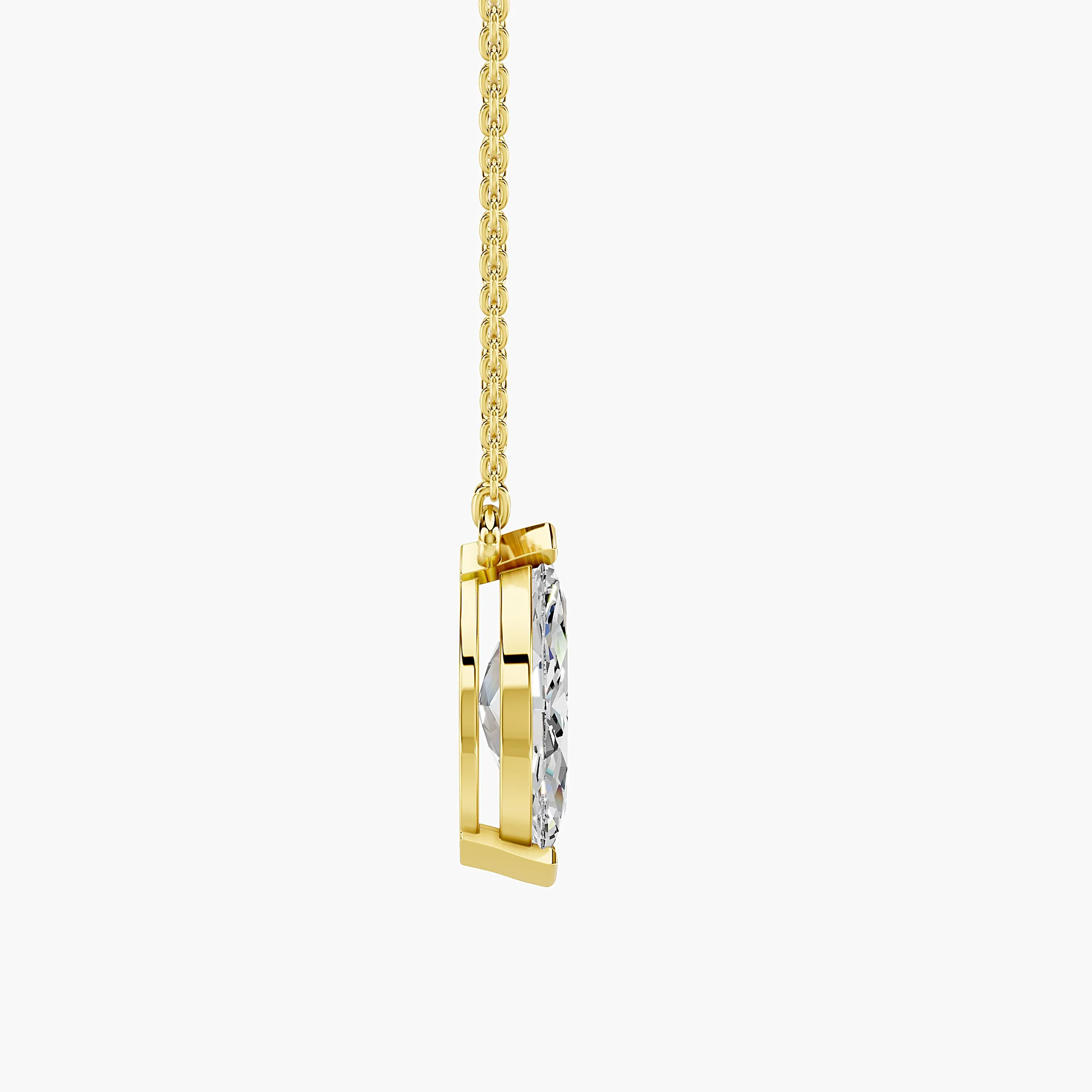 Marquise Diamond Solitaire Pendant