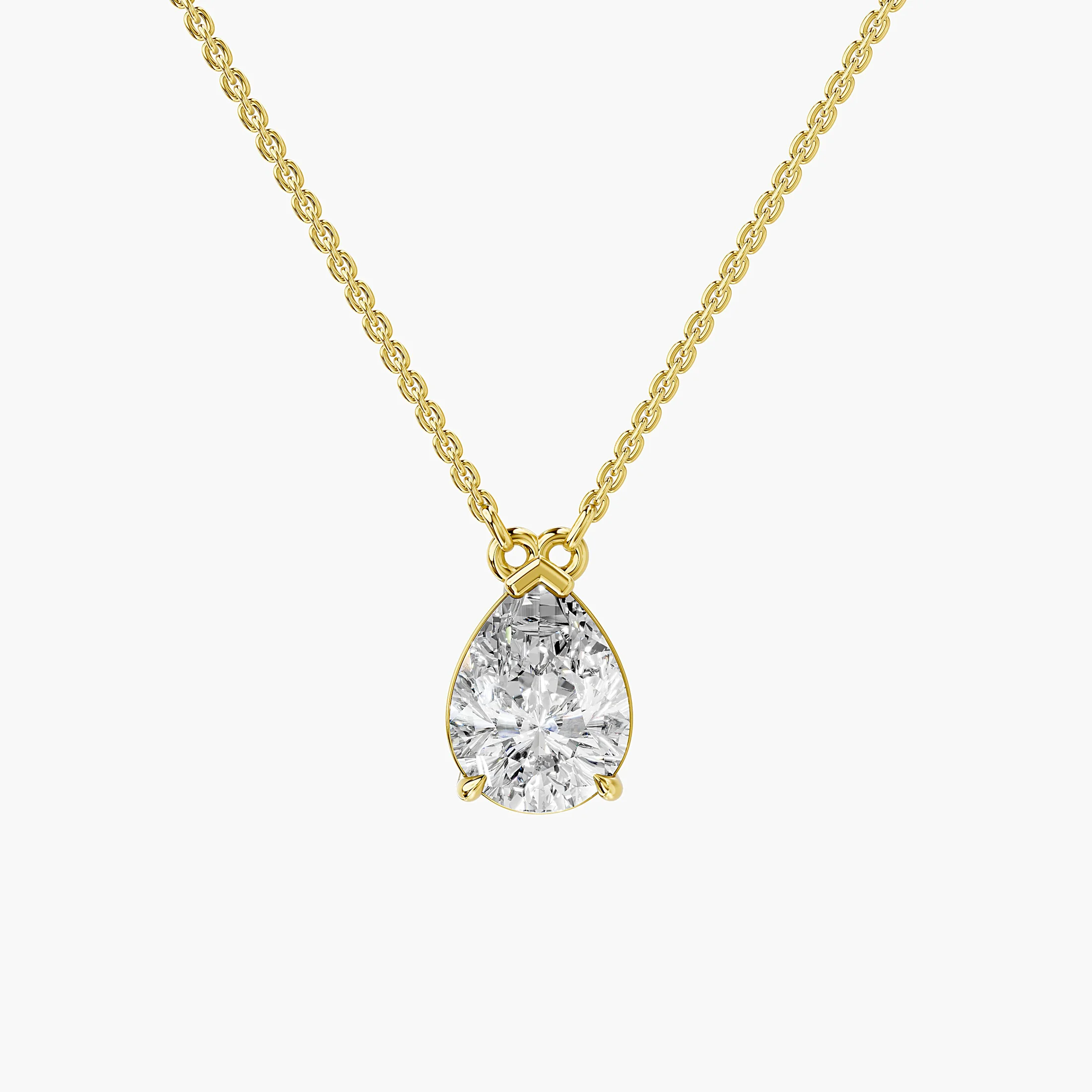 Pear Crest Diamond Pendant