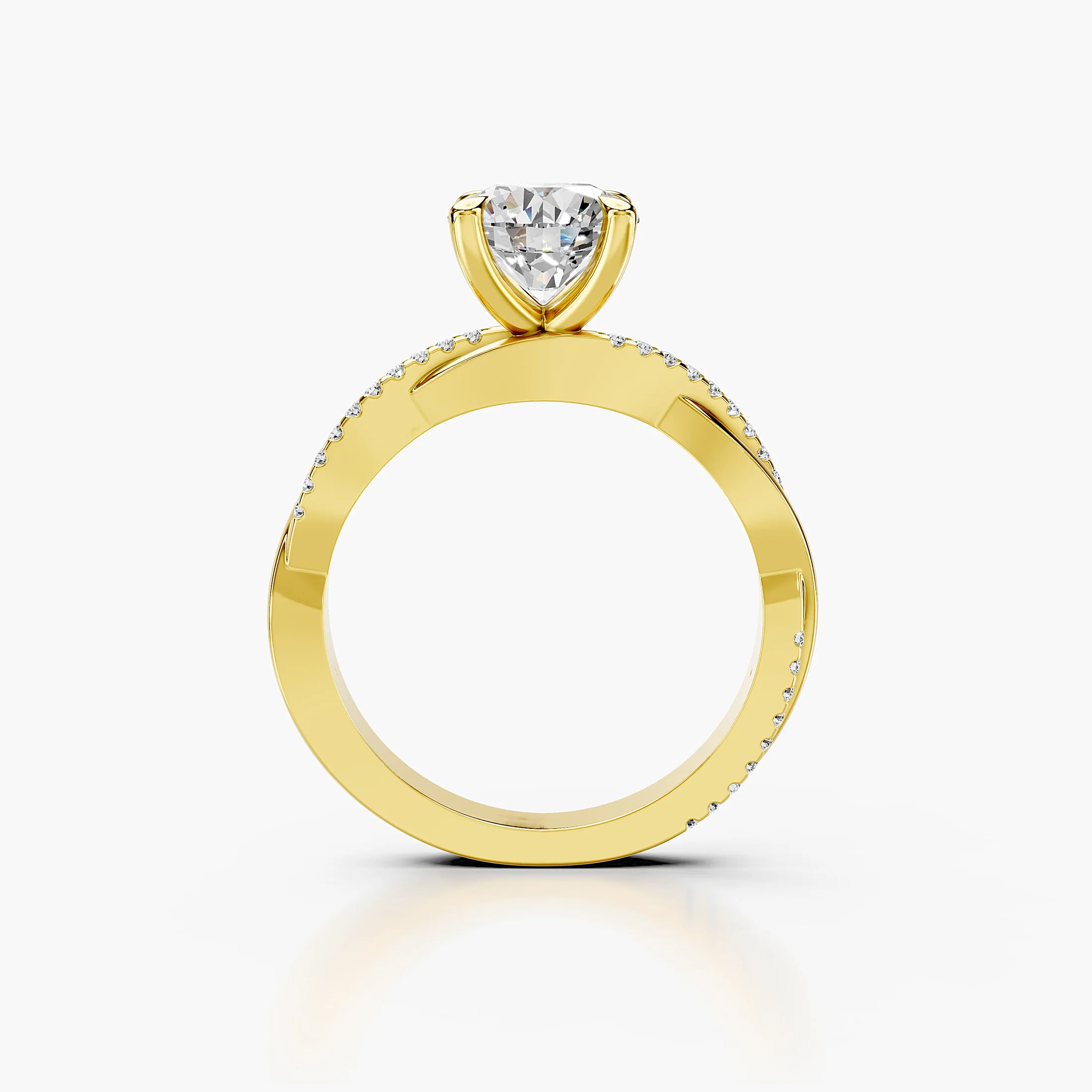 Virelle Round Twist Diamond Ring