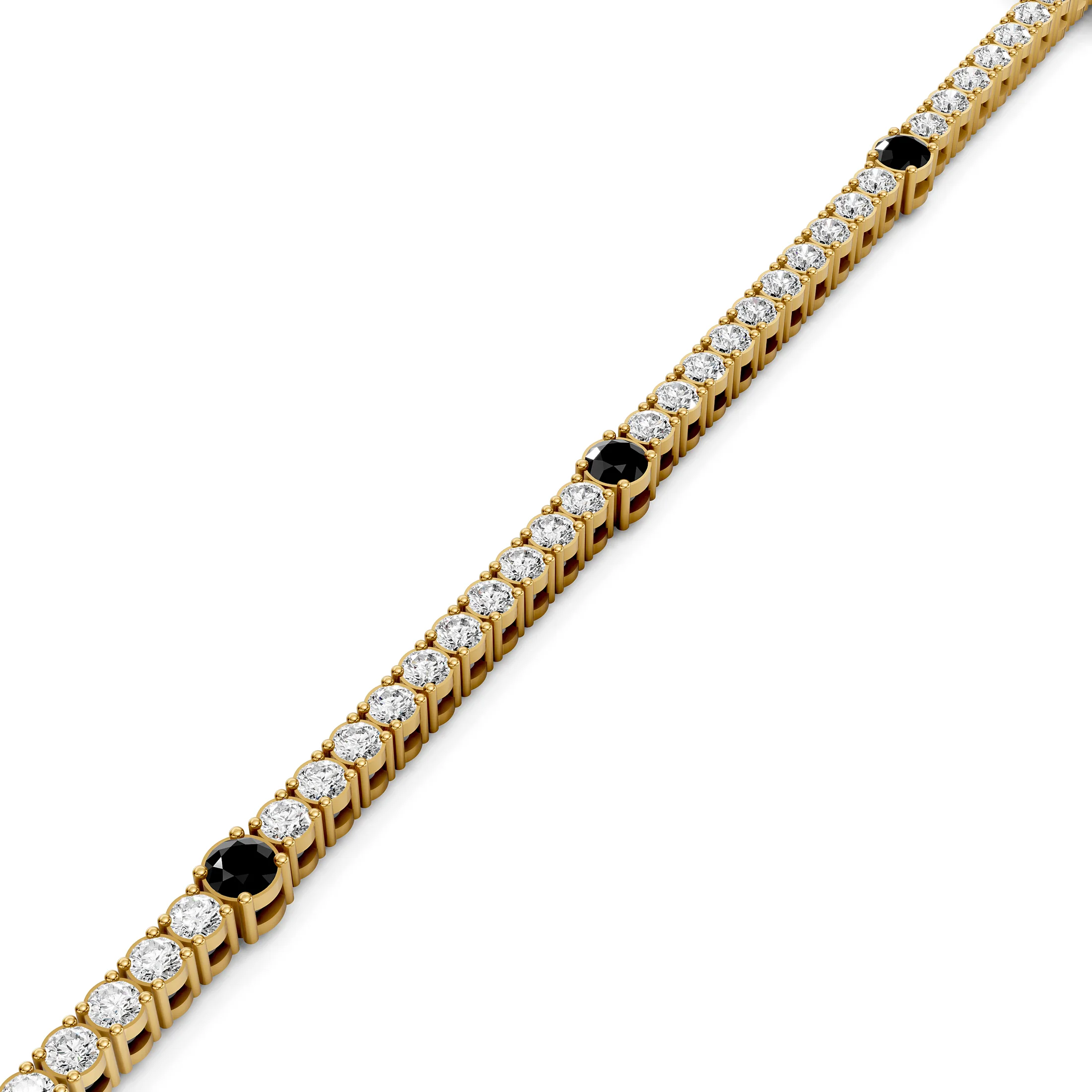 Noir Accent Diamond Tennis Bracelet