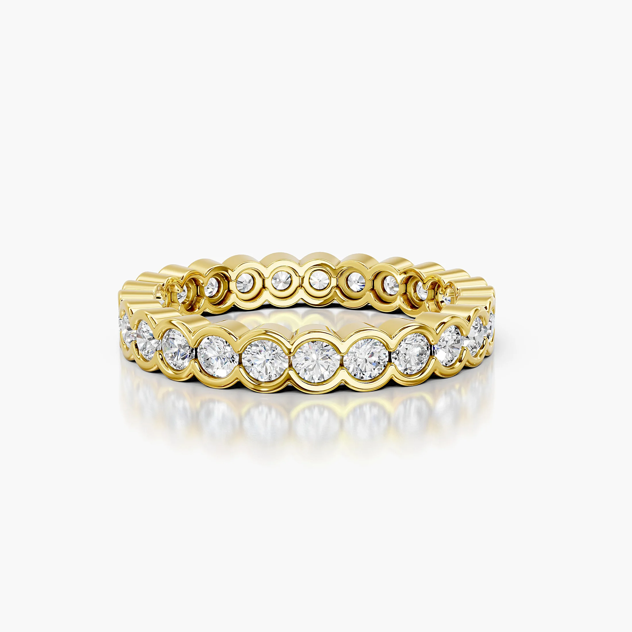Aurelia Scalloped Diamond Eternity Ring