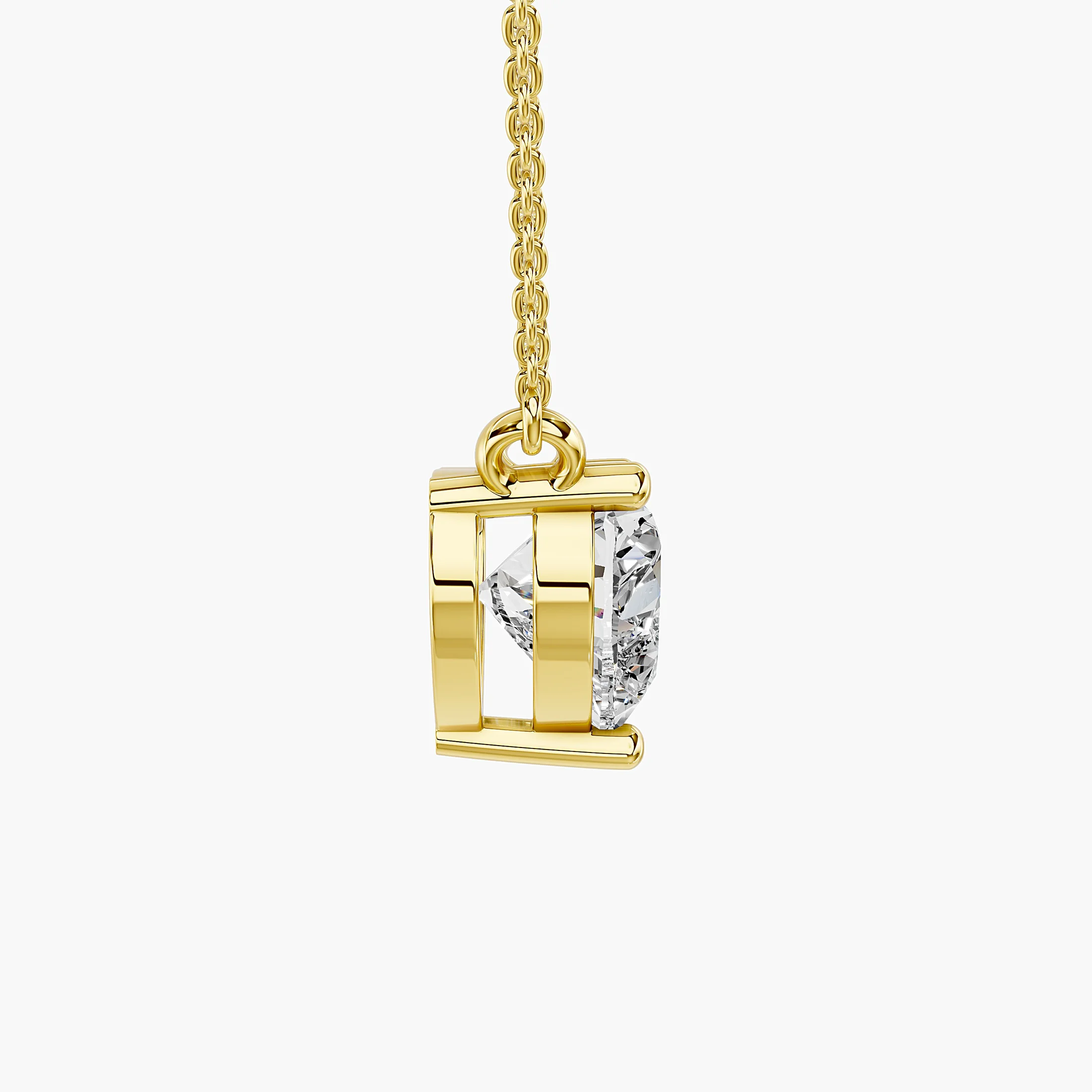 Amora Heart-Cut Solitaire Pendant Necklace