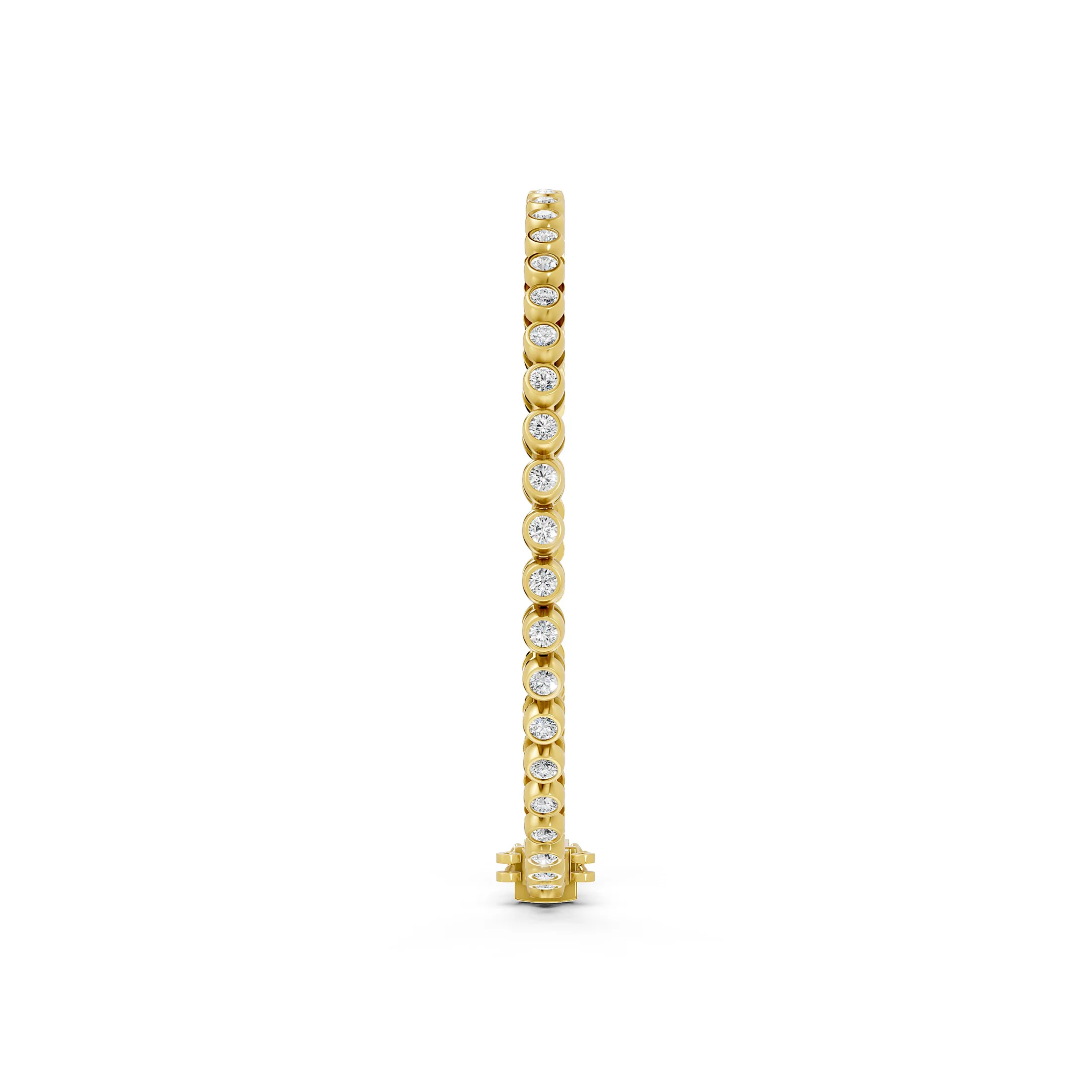 Orbit Bezel-Set Diamond Tennis Bracelet