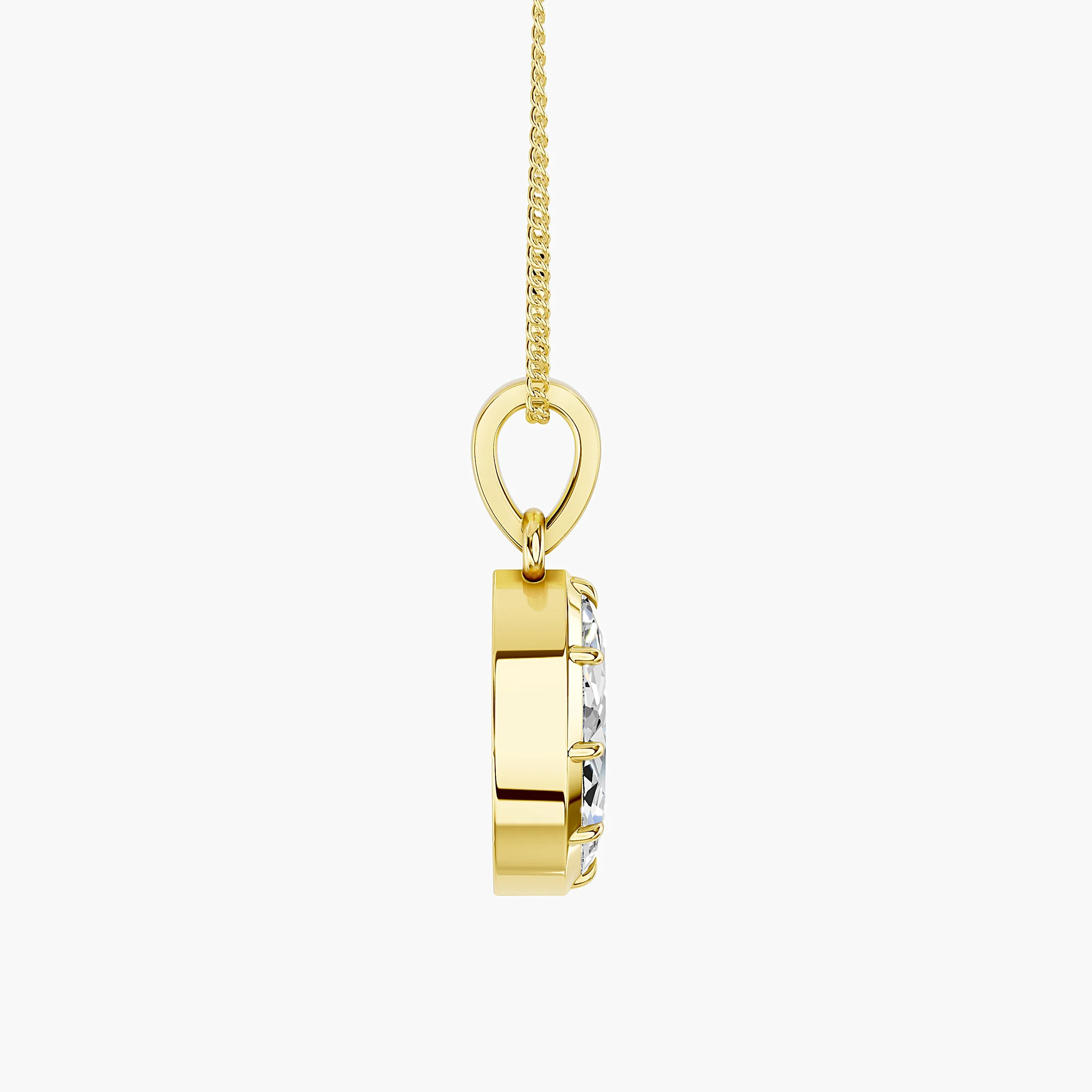 Marquise Diamond Framed Solitaire Pendant