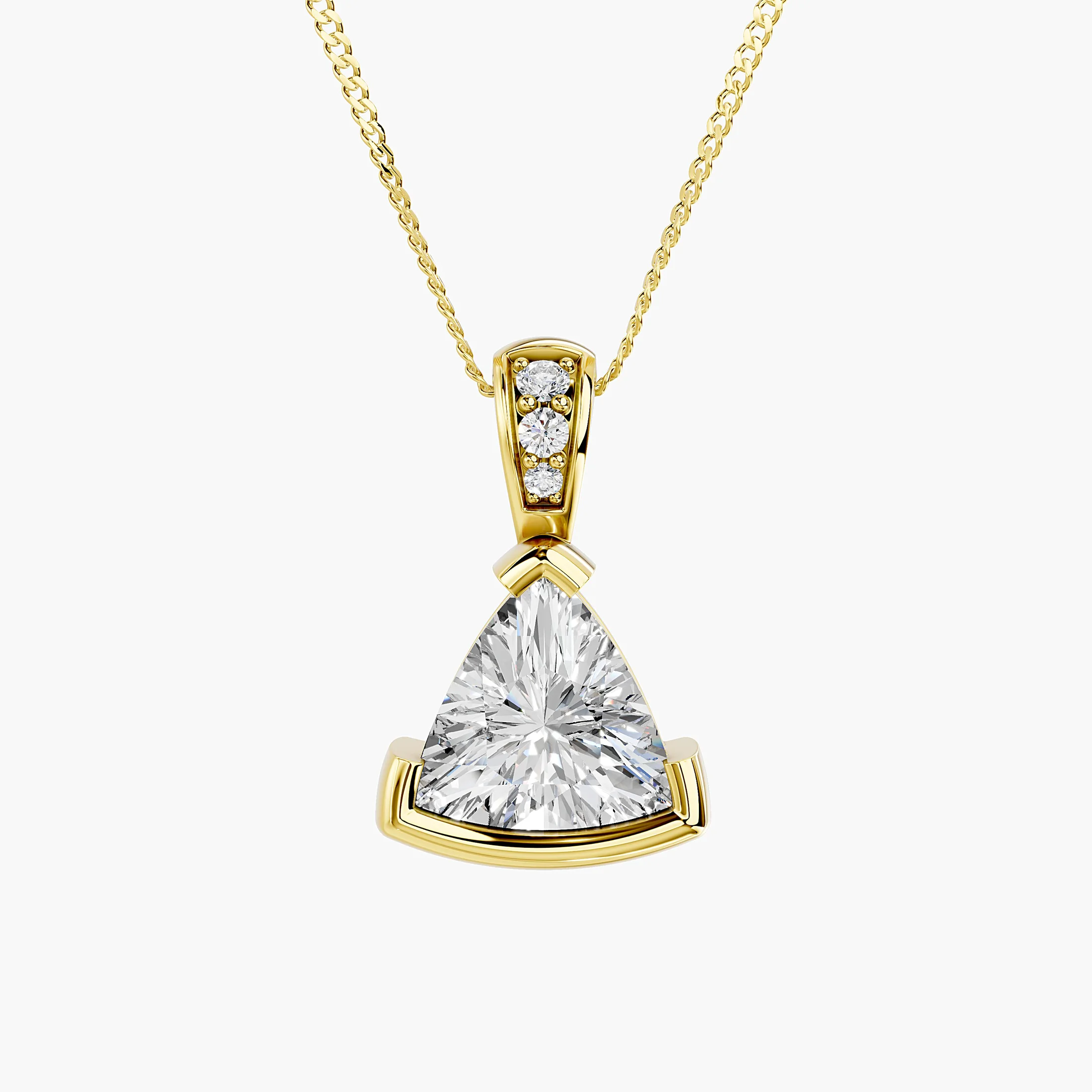 Trillion Diamond Solitaire Pendant