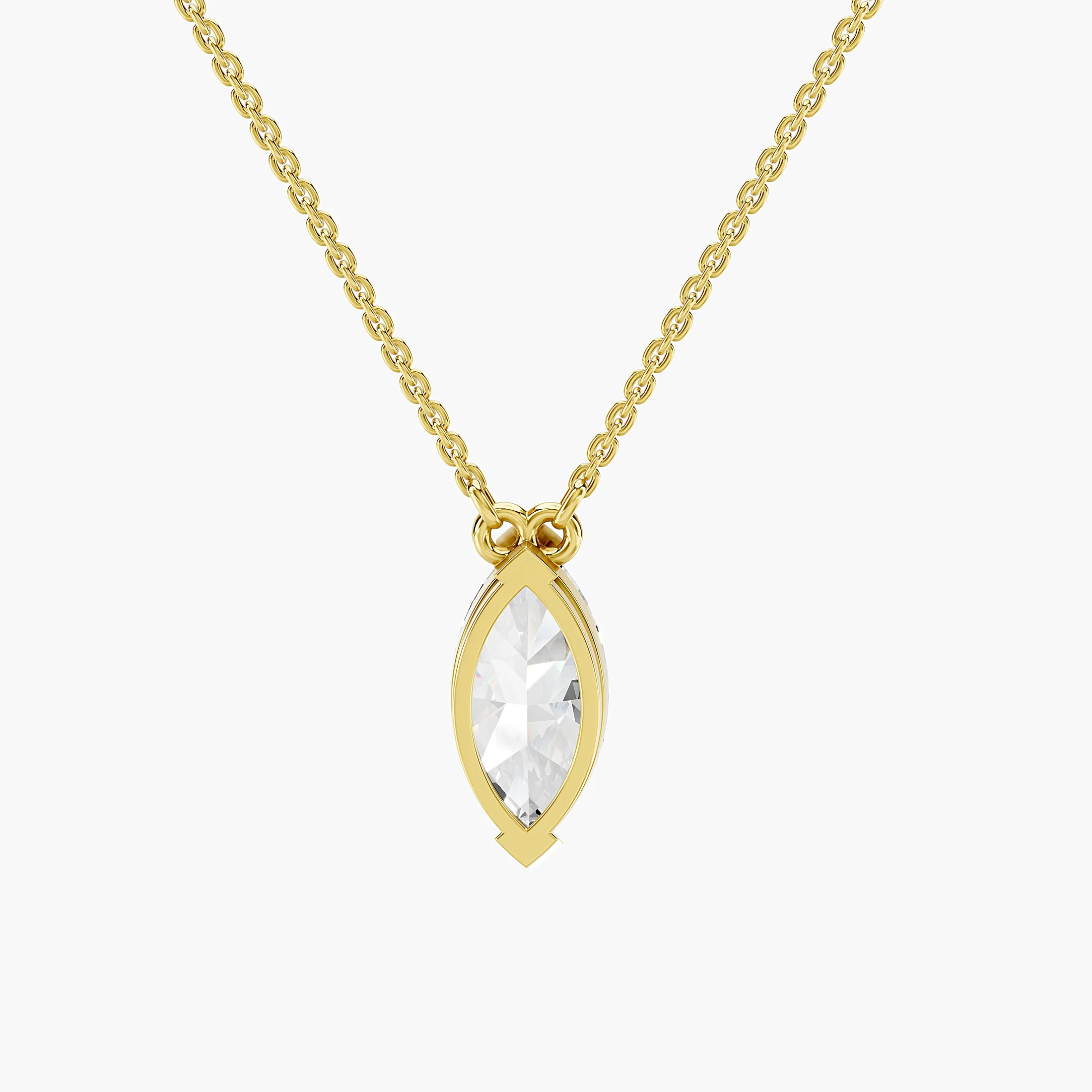 Marquise Diamond Solitaire Pendant